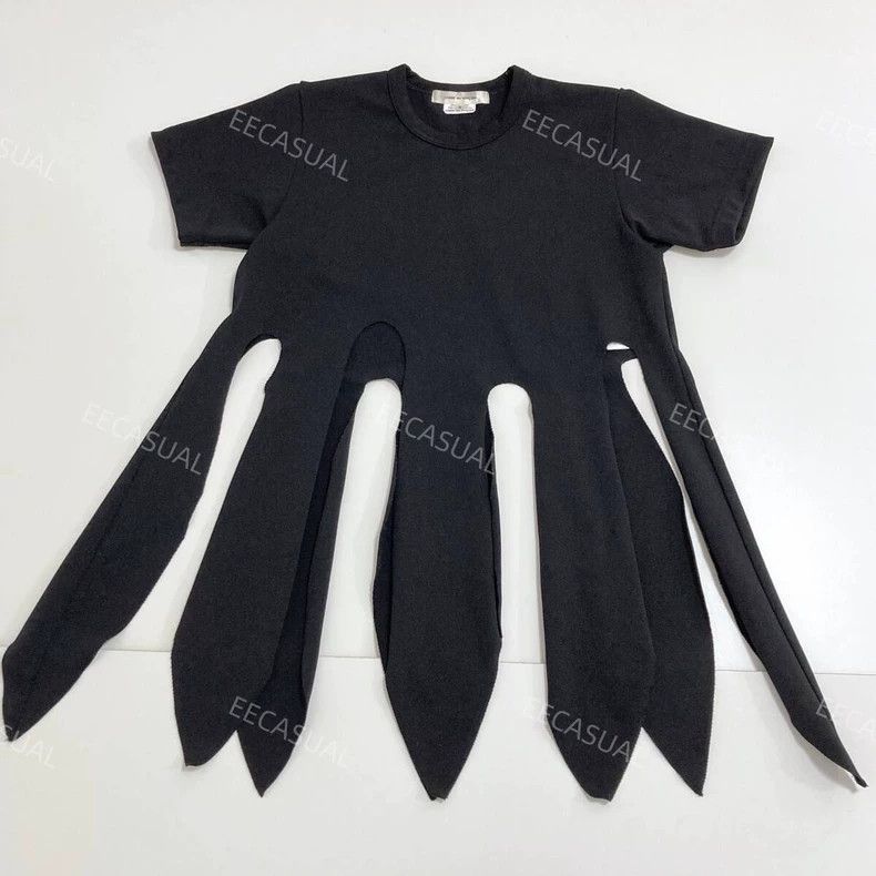 Comme des Garcons Comme Des Garcons Short sleeve T-shirt with black irregula Size S / US 4 / IT 40 - 4 Thumbnail