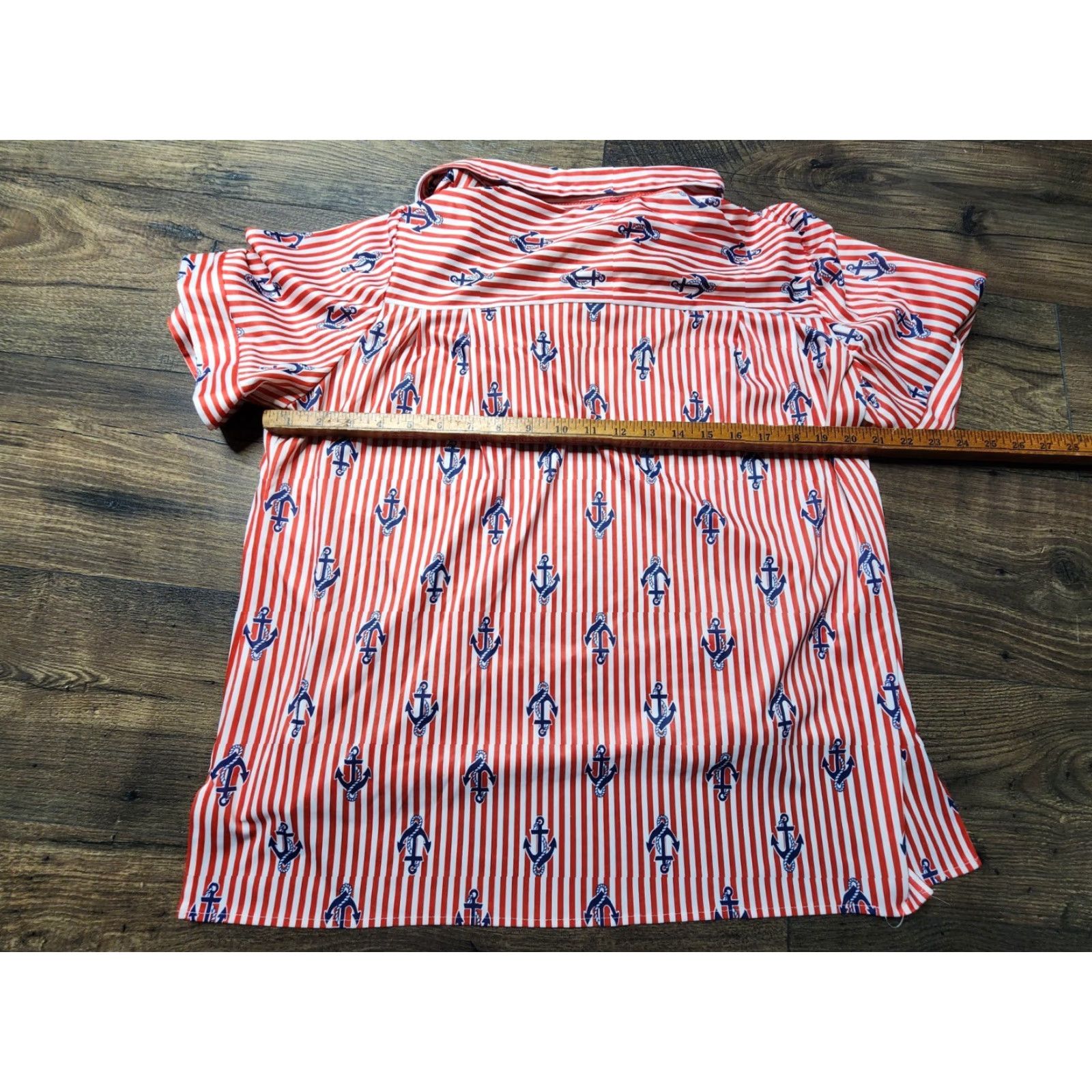 Nautica VINTAGE Top Notch Blouse Shirt Nautical Womens XL Red Polo Collared 3/4 Sleeve Pullover Casual Size XL / US 12-14 / IT 48-50 - 3 Thumbnail