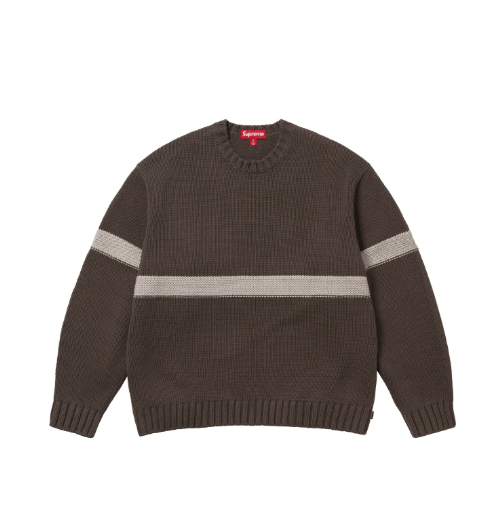 supreme Tonal Appliqué Sweater Brown XL wtb-tonal-appliqué-sweater-