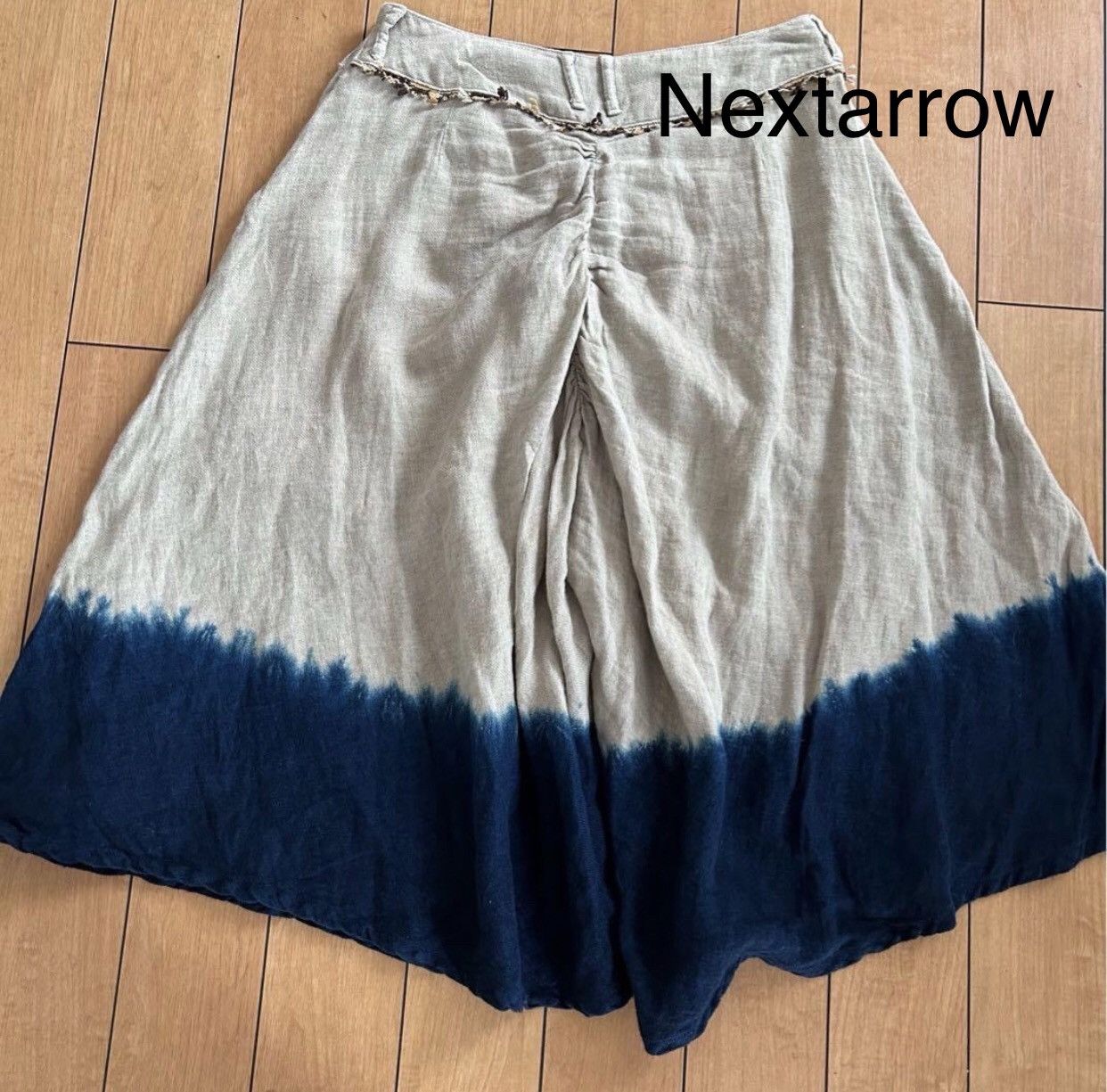 Kapital Kapital Blue Dyeing Gradient Linen Wide Leg Pants Skirt Size 25" / US 0 / IT 36 - 2 Thumbnail