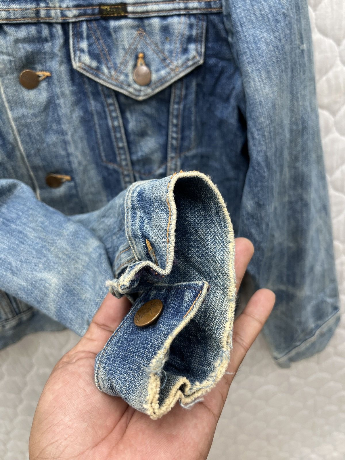 Vintage 🔥🔥🔥STEALS VTG WRANGLER DENIM JACKET Size US S / EU 44-46 / 1 - 14 Thumbnail