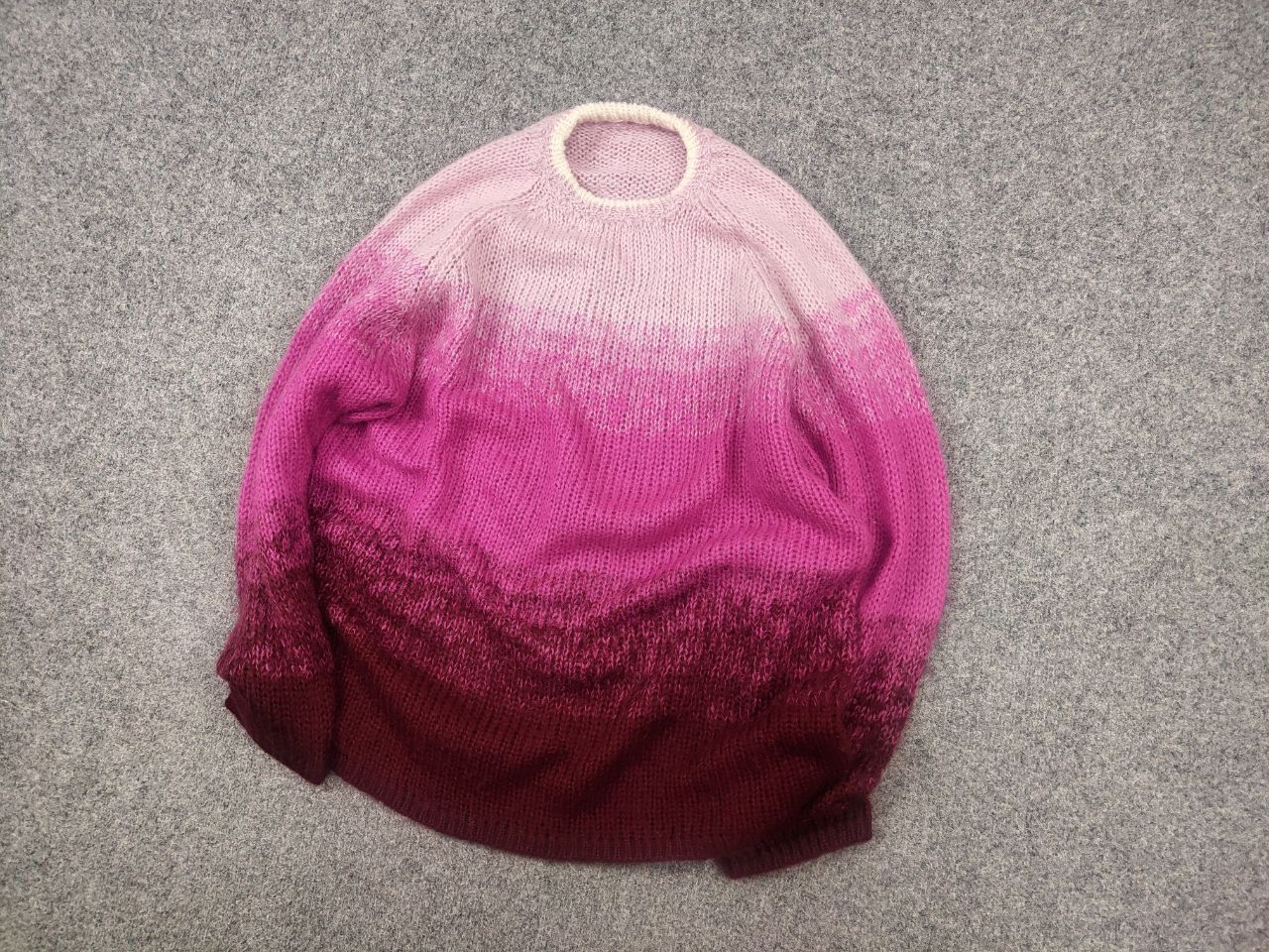 Handmade Vintage 90s Handmade Knit sweater Crew Neck Wool Blend Fuzzy Size L / US 10 / IT 46 - 3 Thumbnail