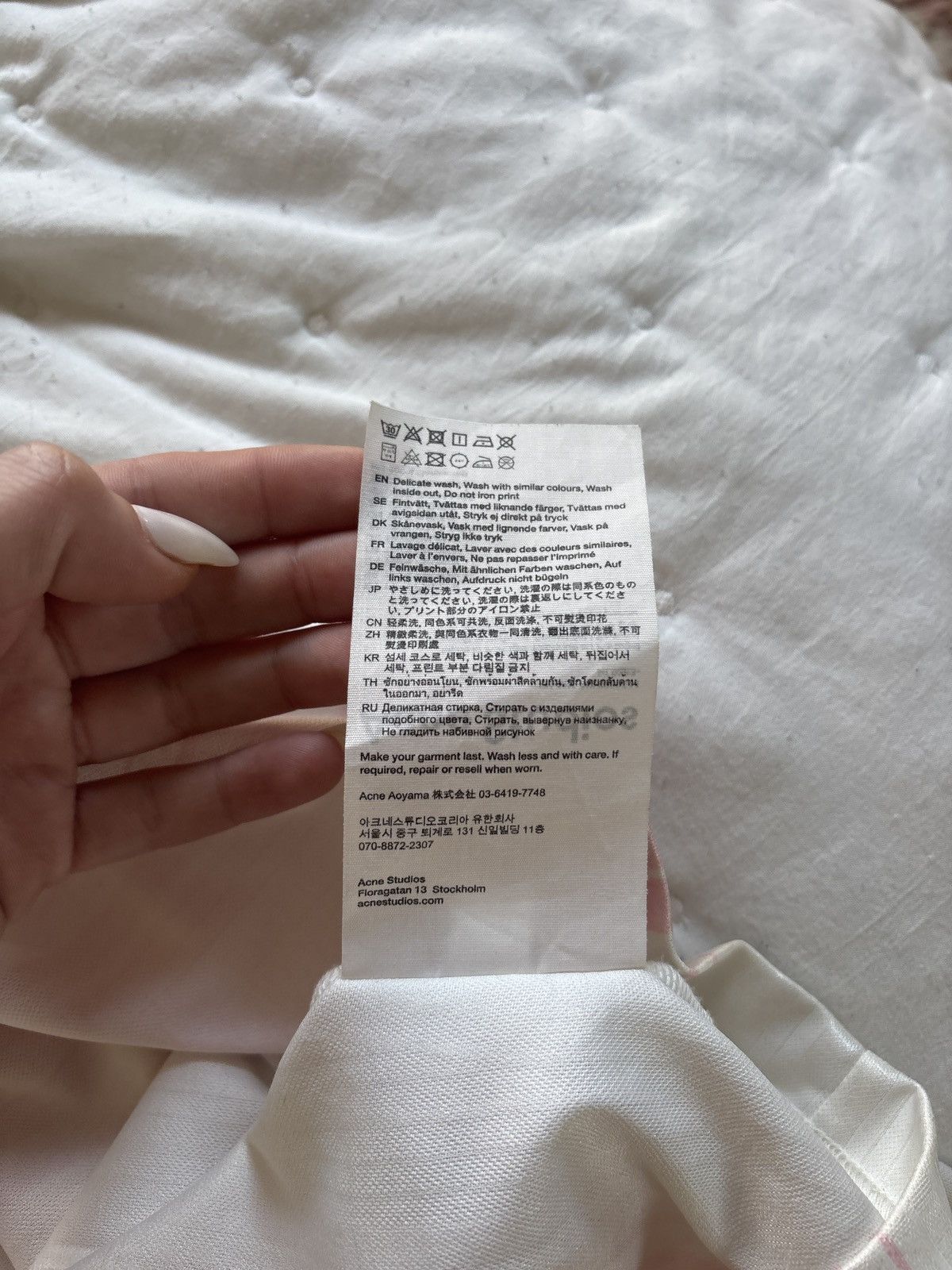 Acne Studios Acne Studios Logo Long Sleeve Jersey Pink/White Size US M / EU 48-50 / 2 - 3 Thumbnail