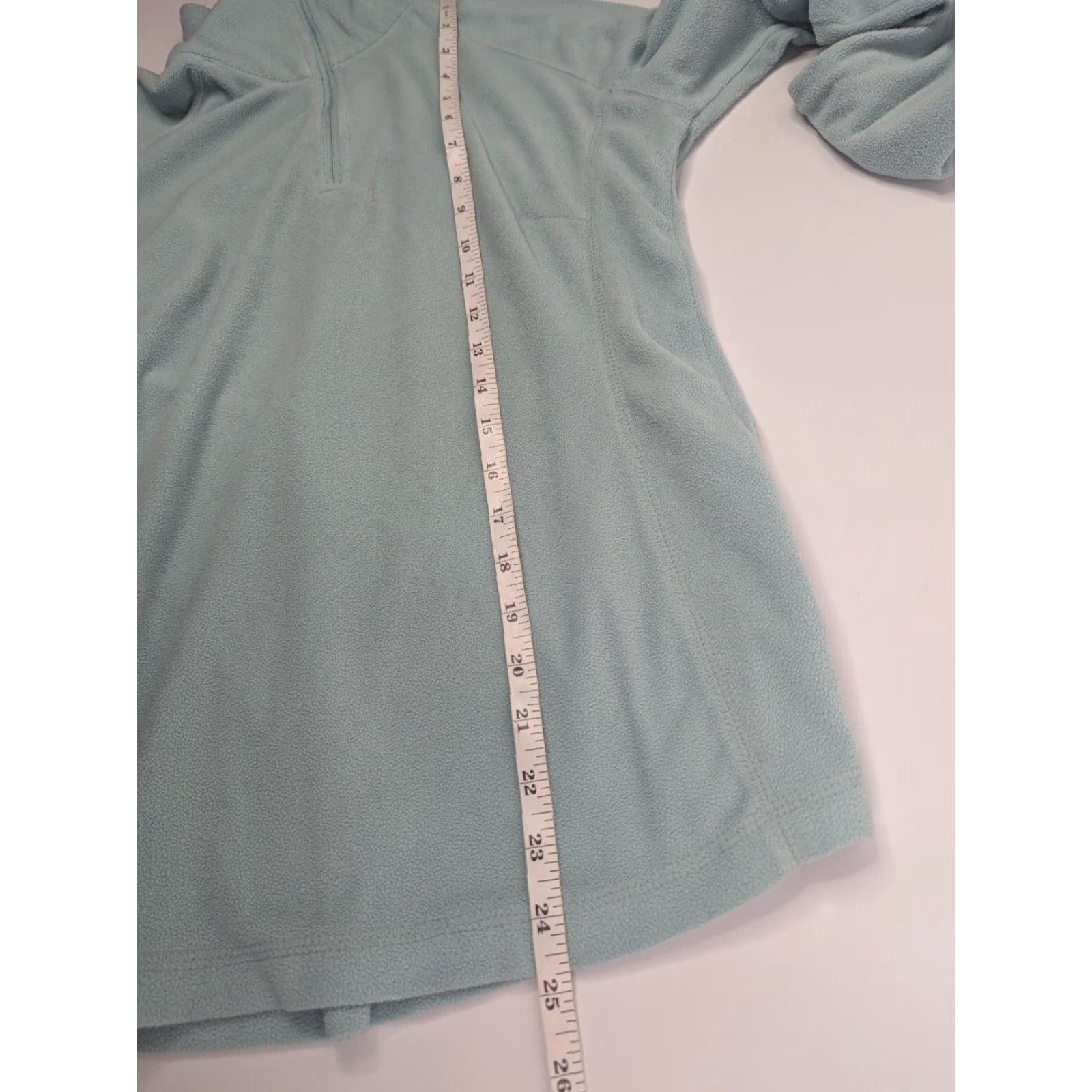 Vintage Columbia Sweatshirt 1/4 Zip Pullover Mock Neck Women's Medium Mint Green Size M / US 6-8 / IT 42-44 - 5 Thumbnail