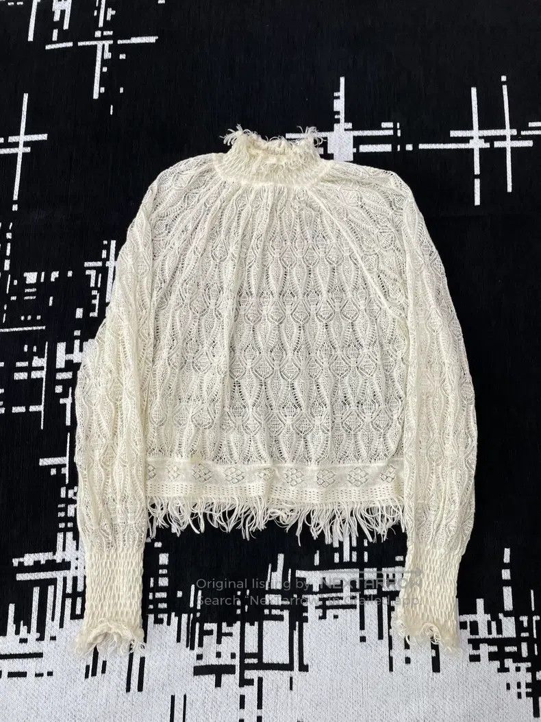 Other Dior Beige linen hollow embroidery tassel high collar long Size XS / US 0-2 / IT 36-38 - 1 Thumbnail