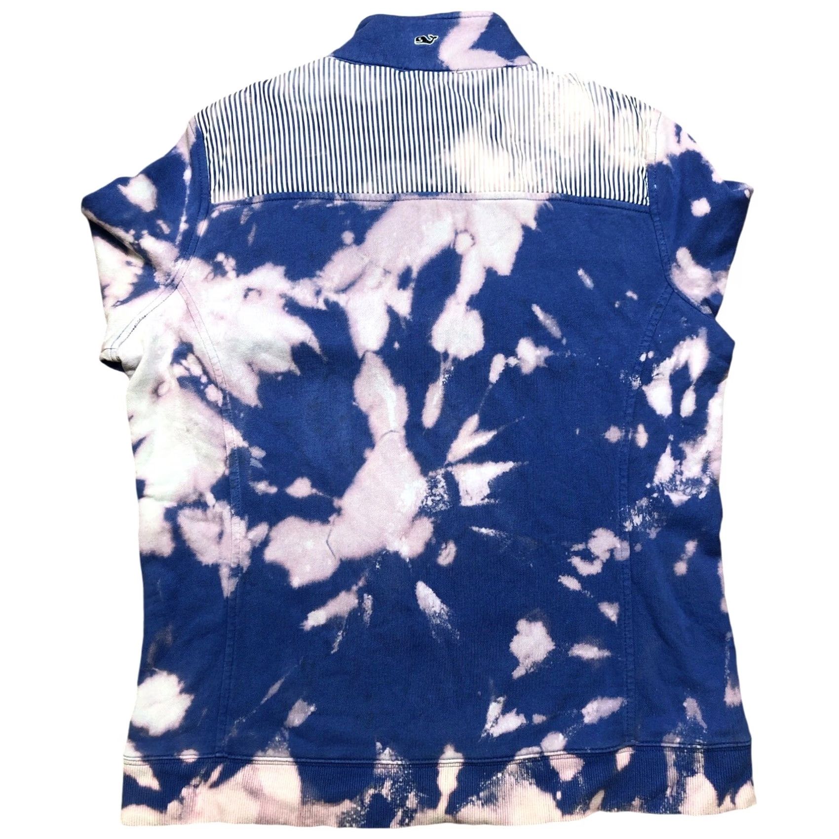 Vineyard Vines Vineyard Vines Womens Medium Tie Dye Sweatshirt Blue 1/4 Zip L/S Casual Pullover Preppy Whale Classic Size M / US 6-8 / IT 42-44 - 3 Thumbnail