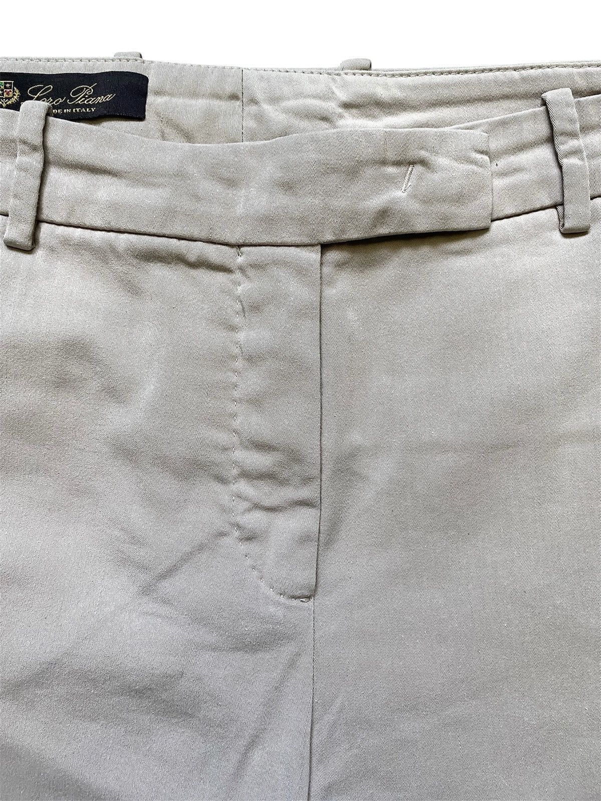 Loro Piana Women’s Loro Piana Beige Cotton Chino Pants Trousers Luxury Size 28" / US 6 / IT 42 - 10 Thumbnail