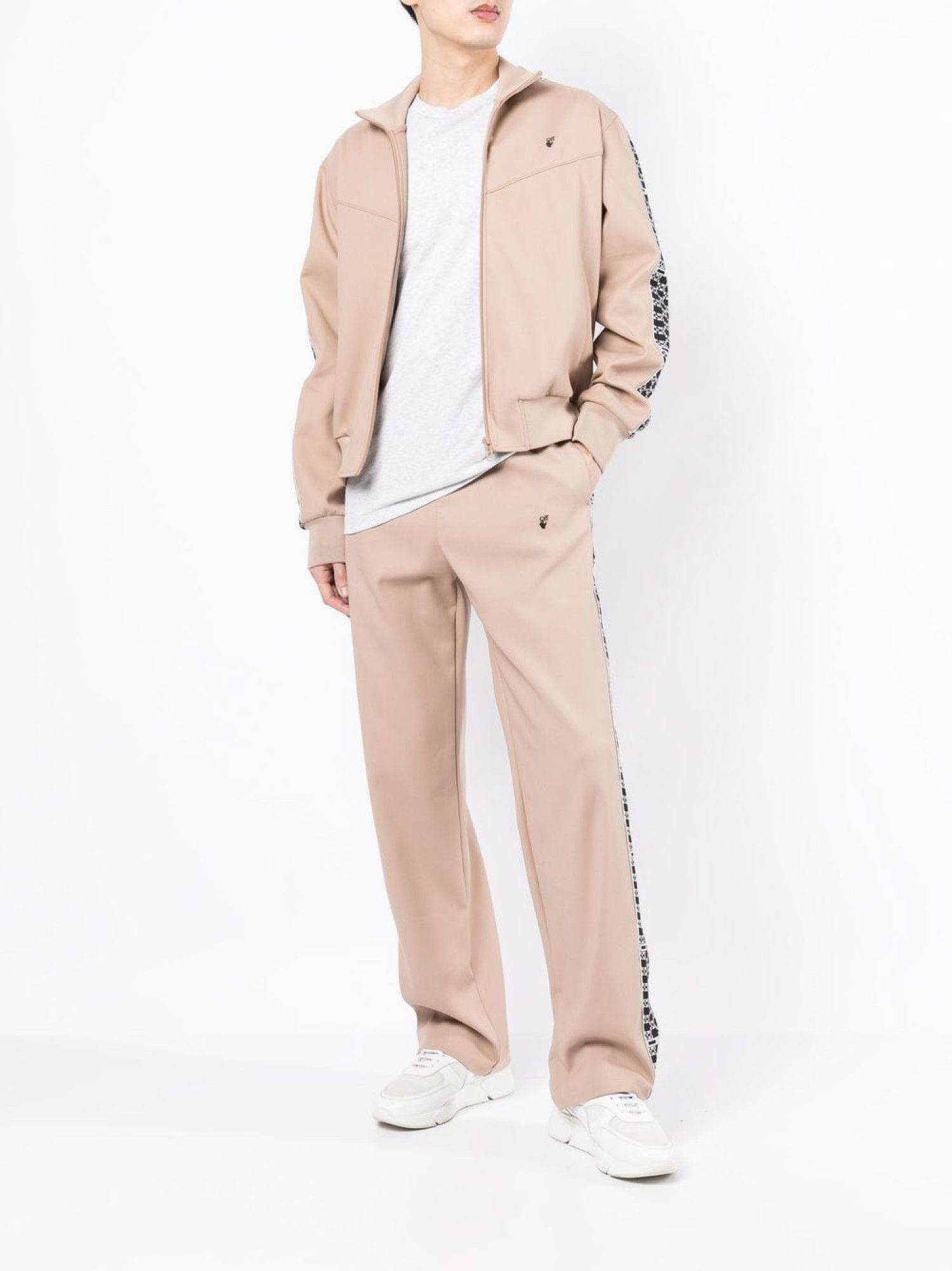 Off-White o1gr1nt1124 Monogram Band Trackpant in Camel Size US 34 / EU 50 - 2 Thumbnail