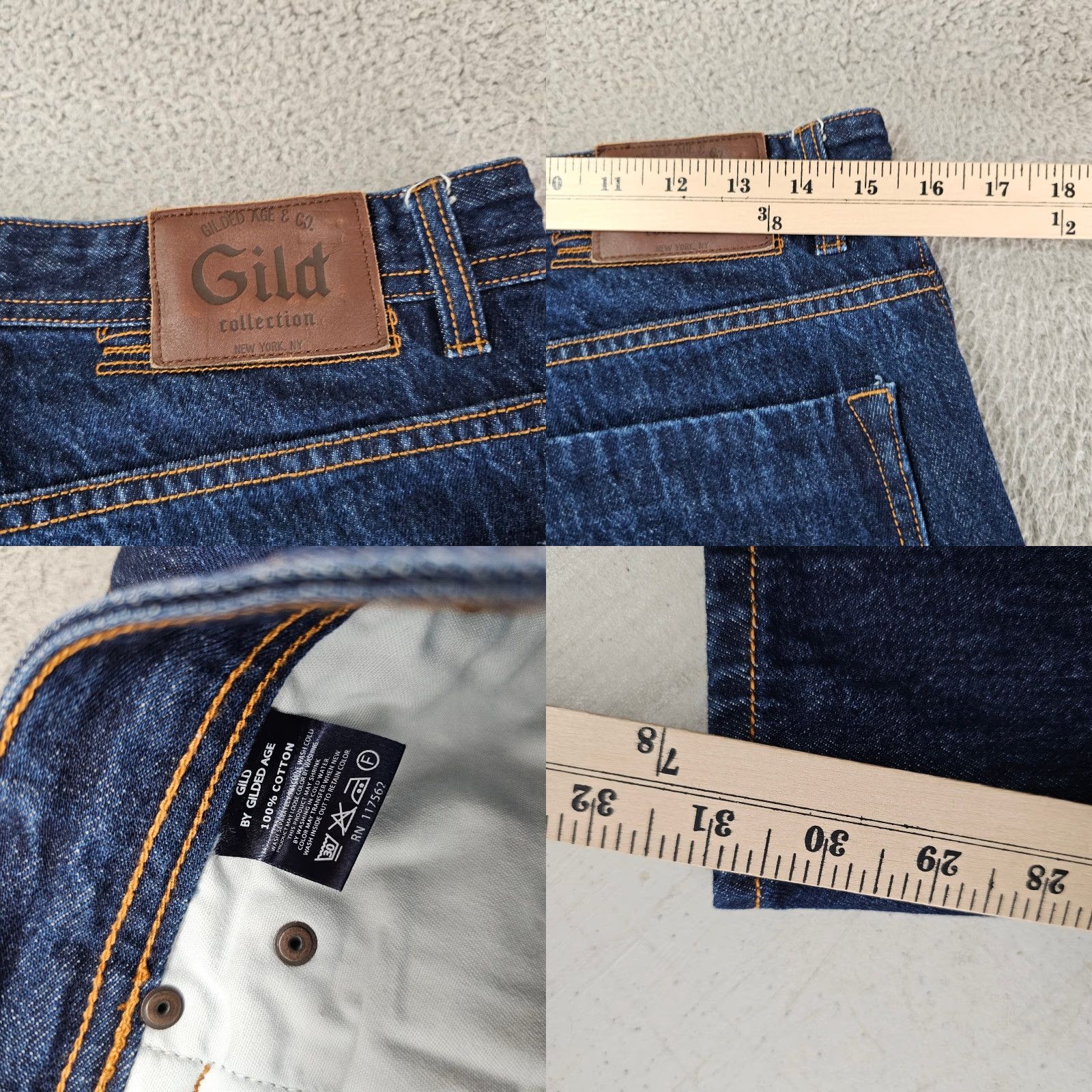 Gilded Age Gilded Age Co. Jeans Mens Size 32x31 Classic Denim 5 Pocket Cotton Blue Medium Jeans Mens Regular 32in Inseam Vintage No Size US 32 / EU 48 - 8 Thumbnail
