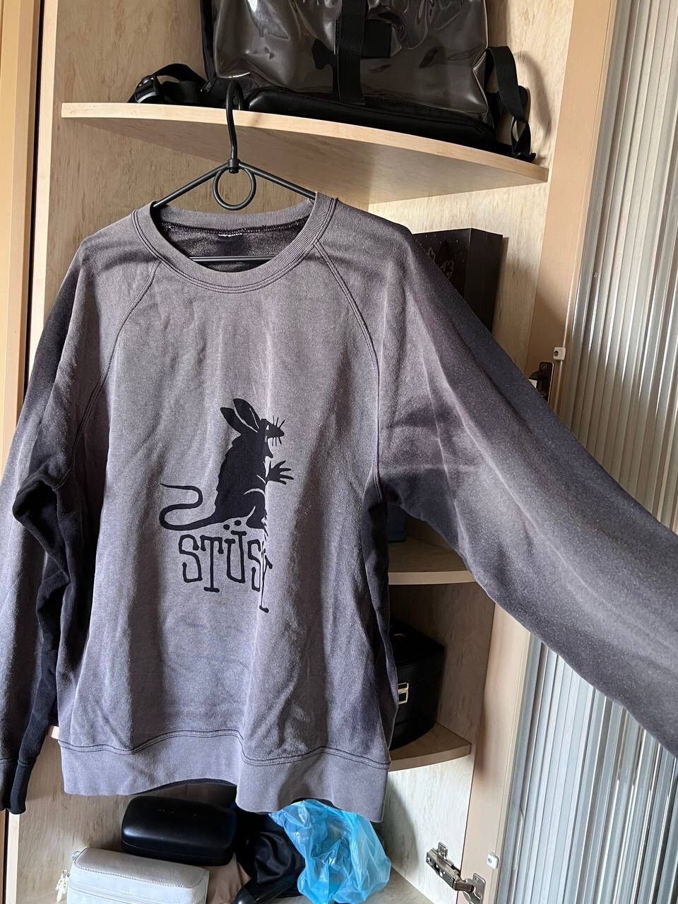 Stussy Custom Stussy Rat Sweatshirt Sun Faded Thrash Rain Defender Size US L / EU 52-54 / 3 - 6 Thumbnail
