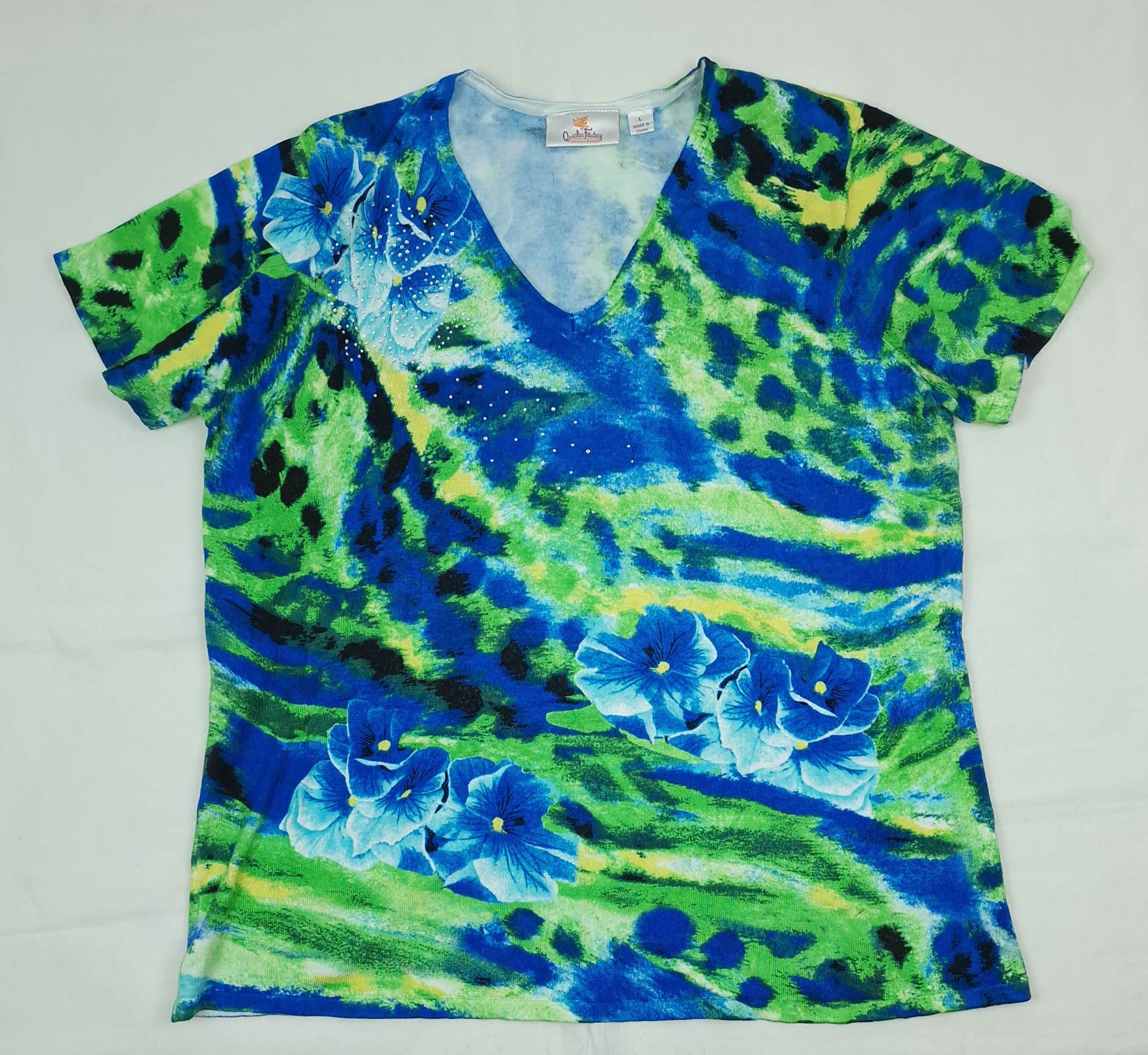 Quacker Factory Quacker Factory womens viscose size XL UK 16 ( LABEL L) GC Size XL / US 12-14 / IT 48-50 - 3 Thumbnail