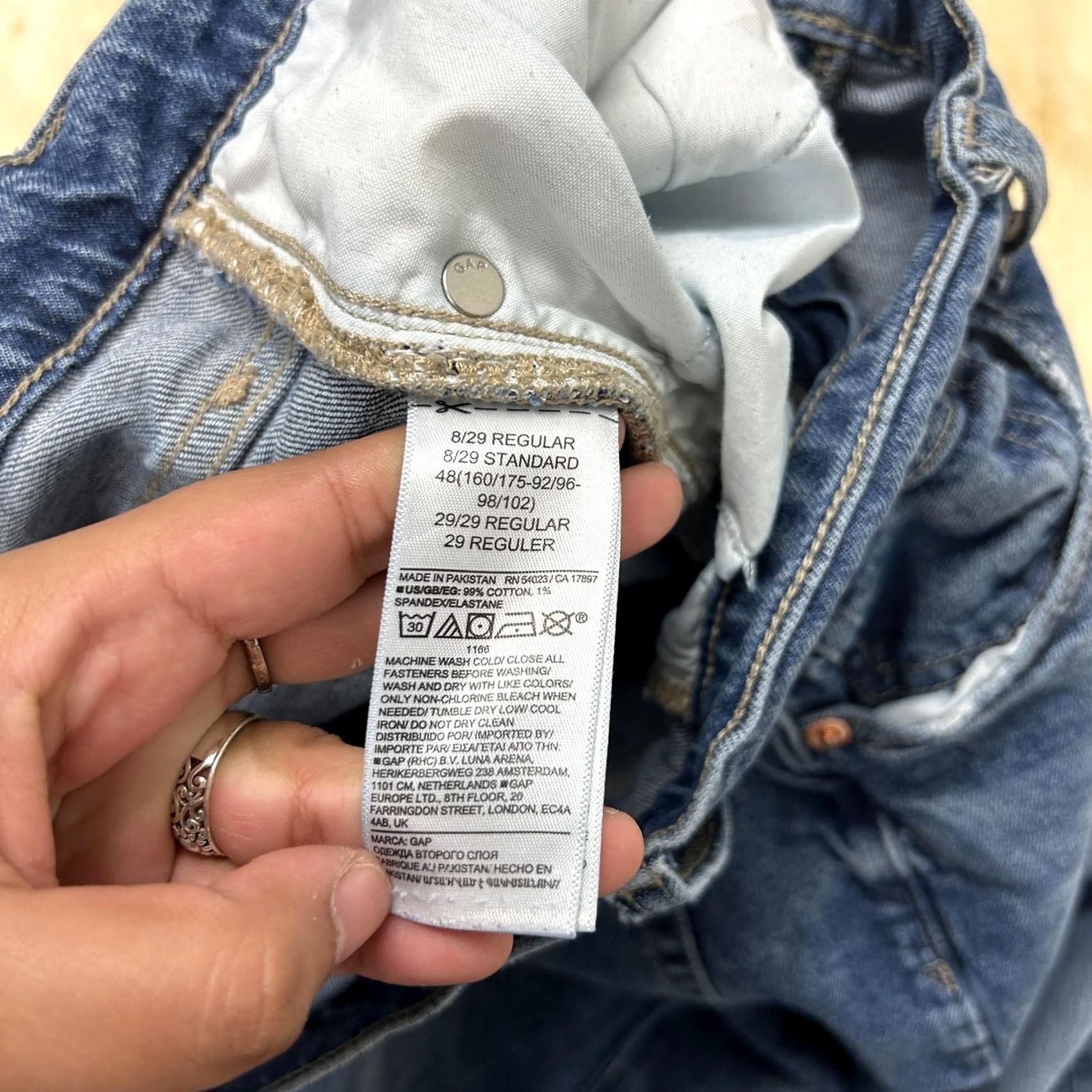 Gap VINTAGE Gap Jeans Womens 8/29 Regular Medium Wash Relaxed Straight Denim 5-Pocket Mens? Size 30" / US 8 / IT 44 - 3 Thumbnail