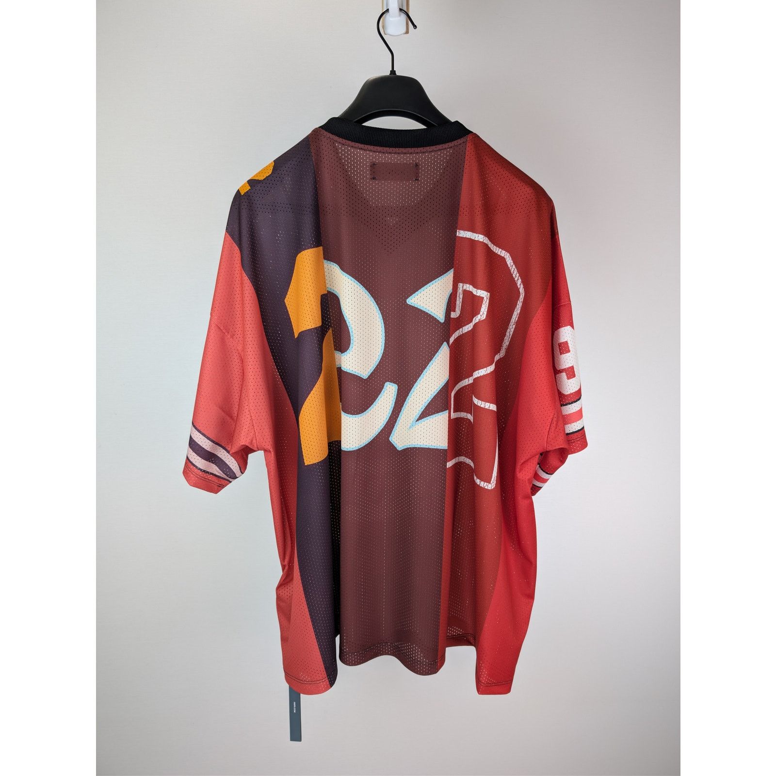 Amiri o1rshd1 Spliced Oversized Mesh T-Shirt in Red Size US XL / EU 56 / 4 - 9 Thumbnail