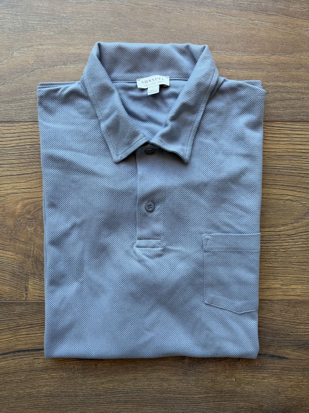 Sunspel Sunspel Blue Riviera Polo - Size L Size US L / EU 52-54 / 3 - 1 Thumbnail