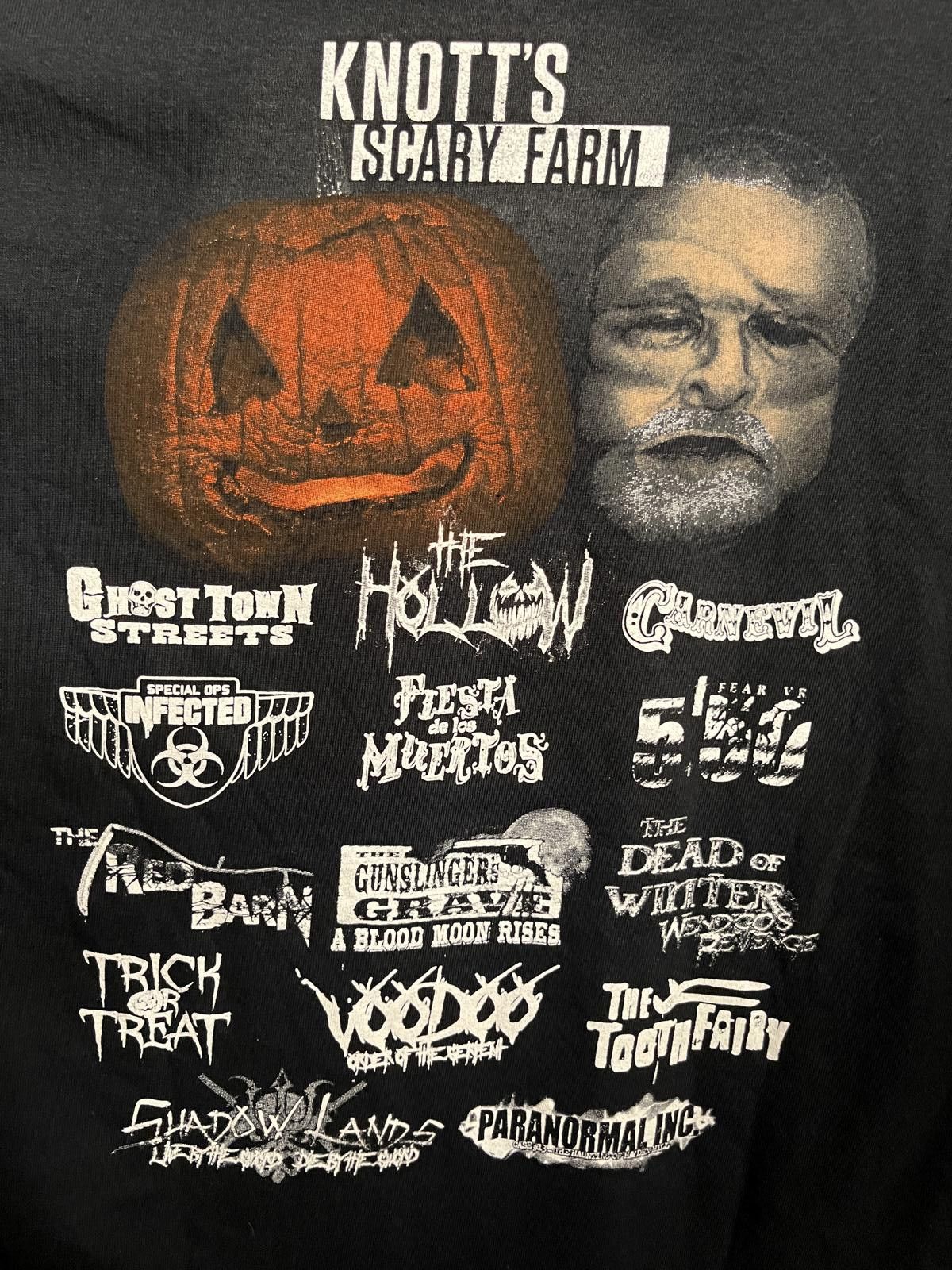 Gildan Knott's Scary Farm 2016 T-shirt - Knotts Berry Farm Tee -L Size US L / EU 52-54 / 3 - 5 Thumbnail