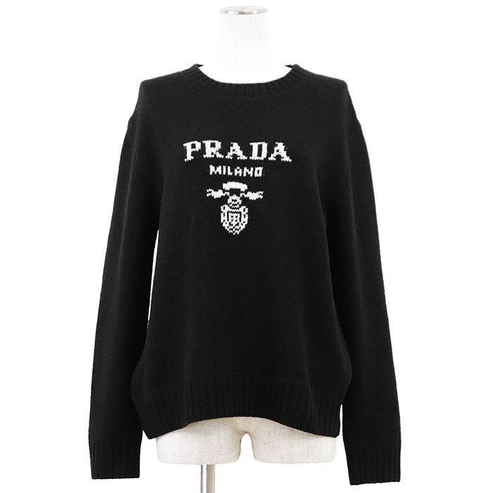 Prada Prada Prada Logo Intarsia Wool Cashmere Knitwear Textile Tops DUTY FREE for USA Size ONE SIZE - 1 Thumbnail