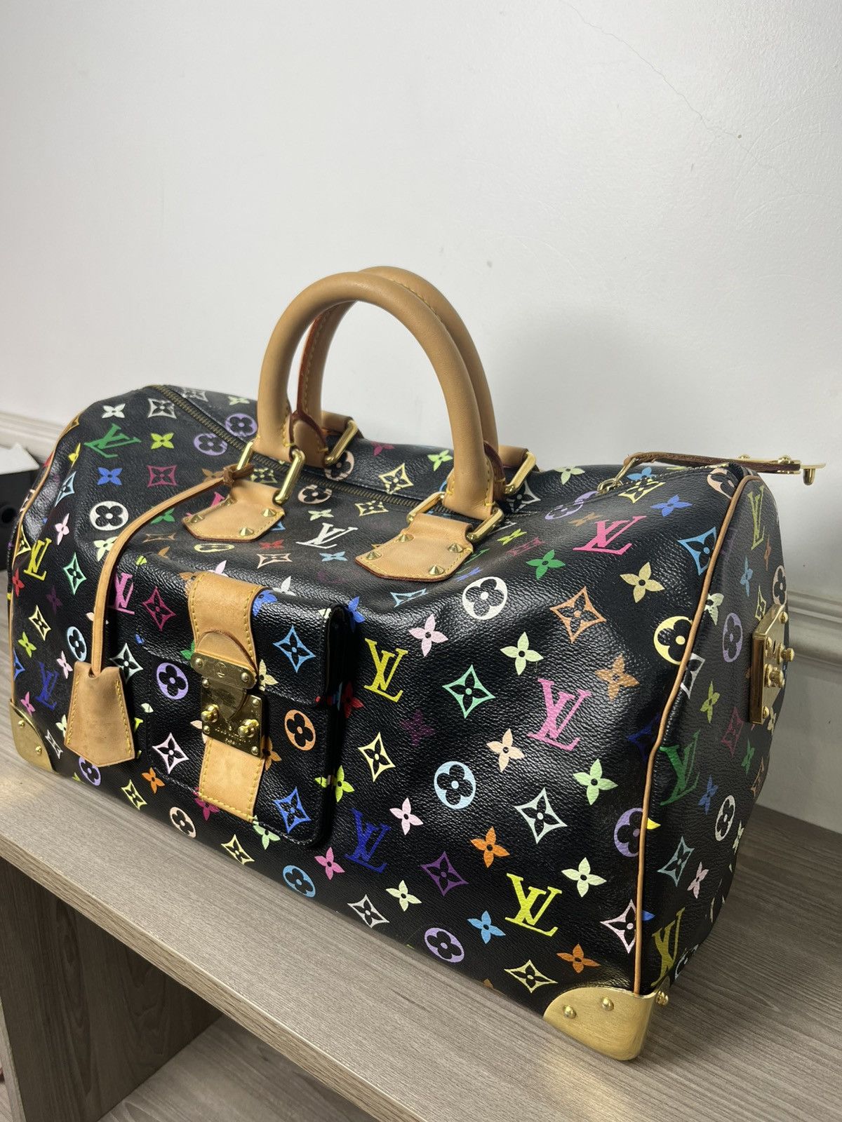Louis Vuitton Louis Vuitton Black Murakami Monogram Speedy 40 Size ONE SIZE - 2 Thumbnail
