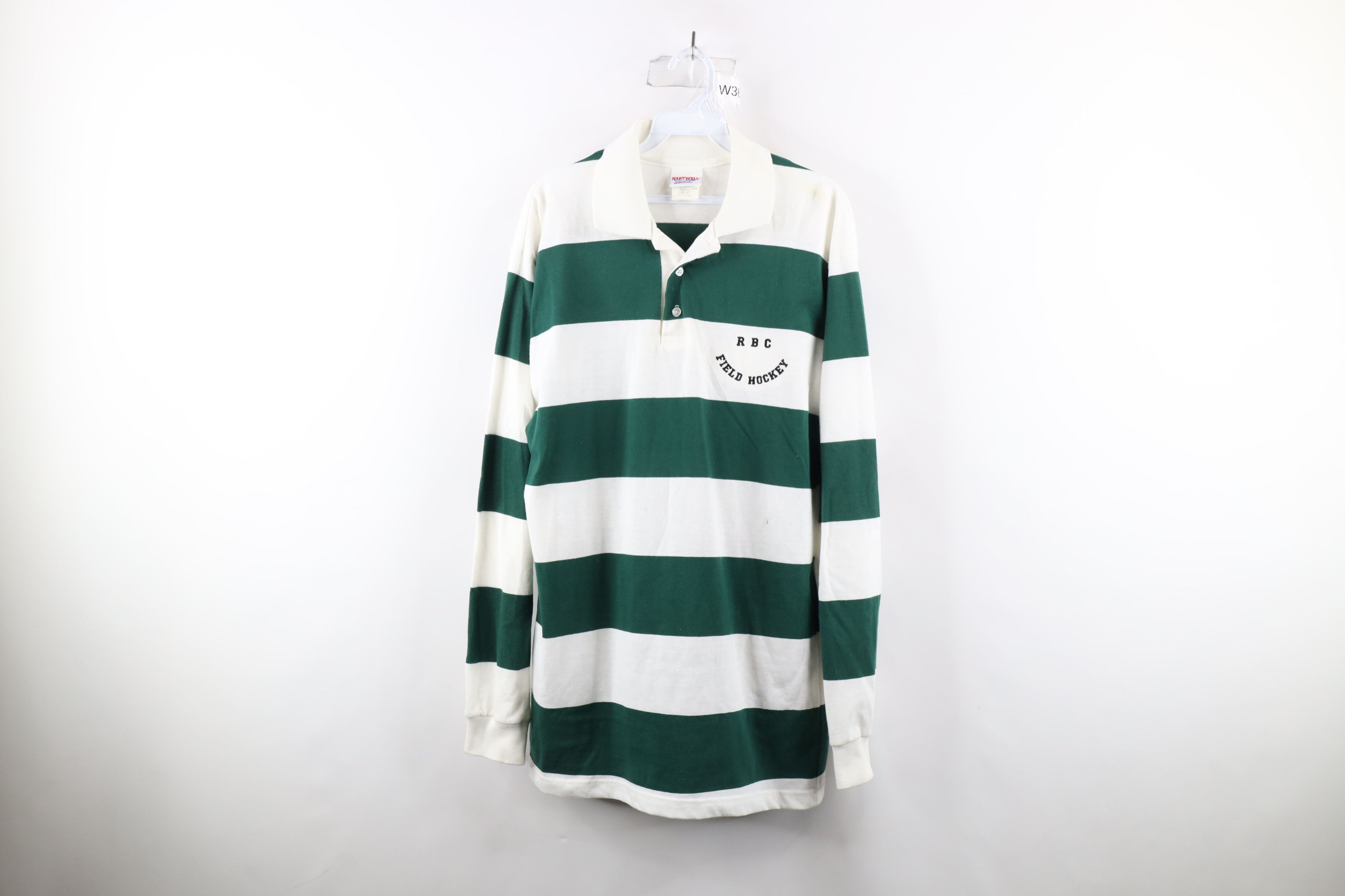 Vintage Vintage 90s Streetwear Striped Long Sleeve Rugby Polo USA Size US L / EU 52-54 / 3 - 1 Thumbnail