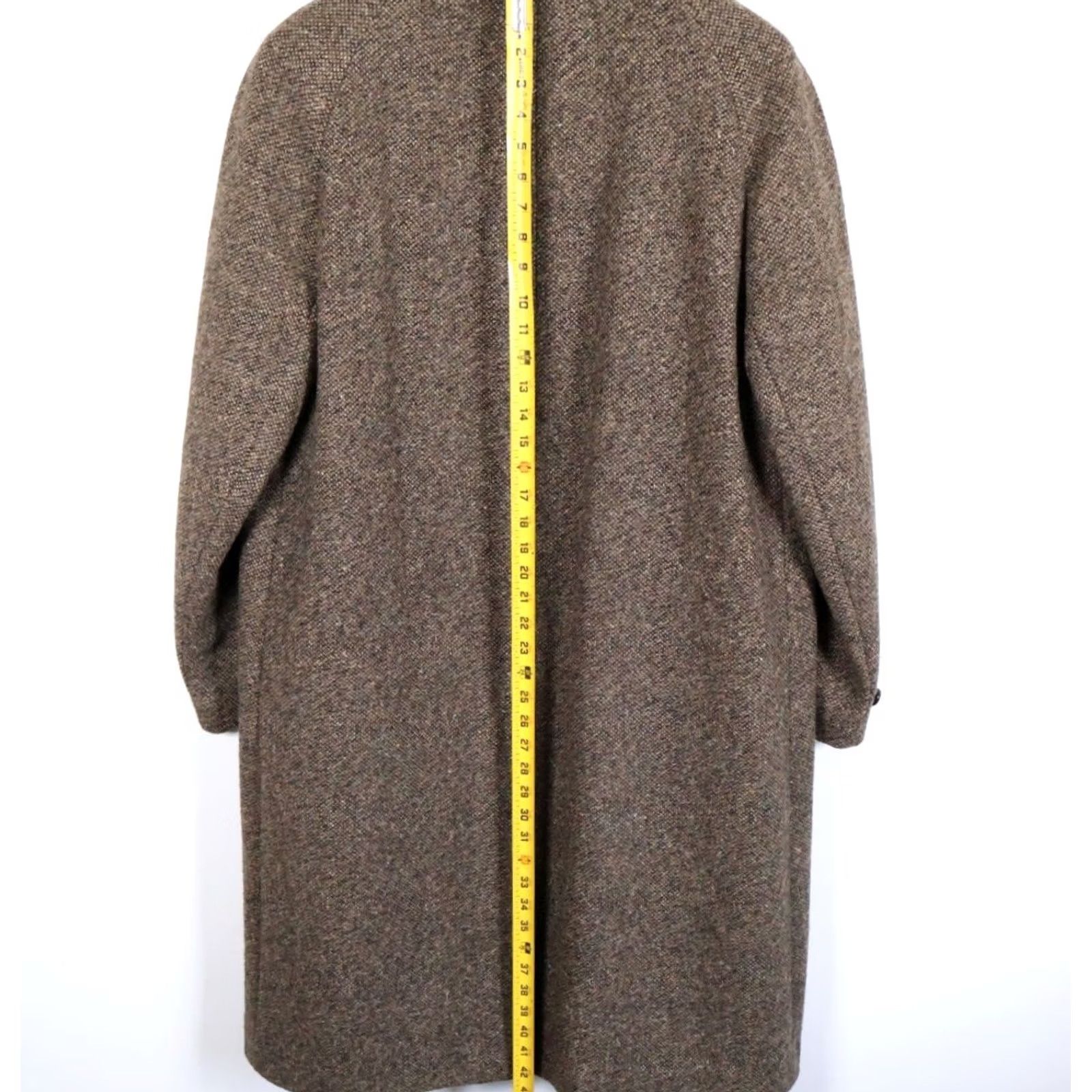 Vintage VINTAGE Overcoat Coat Wool 44 Brown Tweed Raglan Sleeves 80s Men’s Regular Long Size US S / EU 44-46 / 1 - 6 Thumbnail