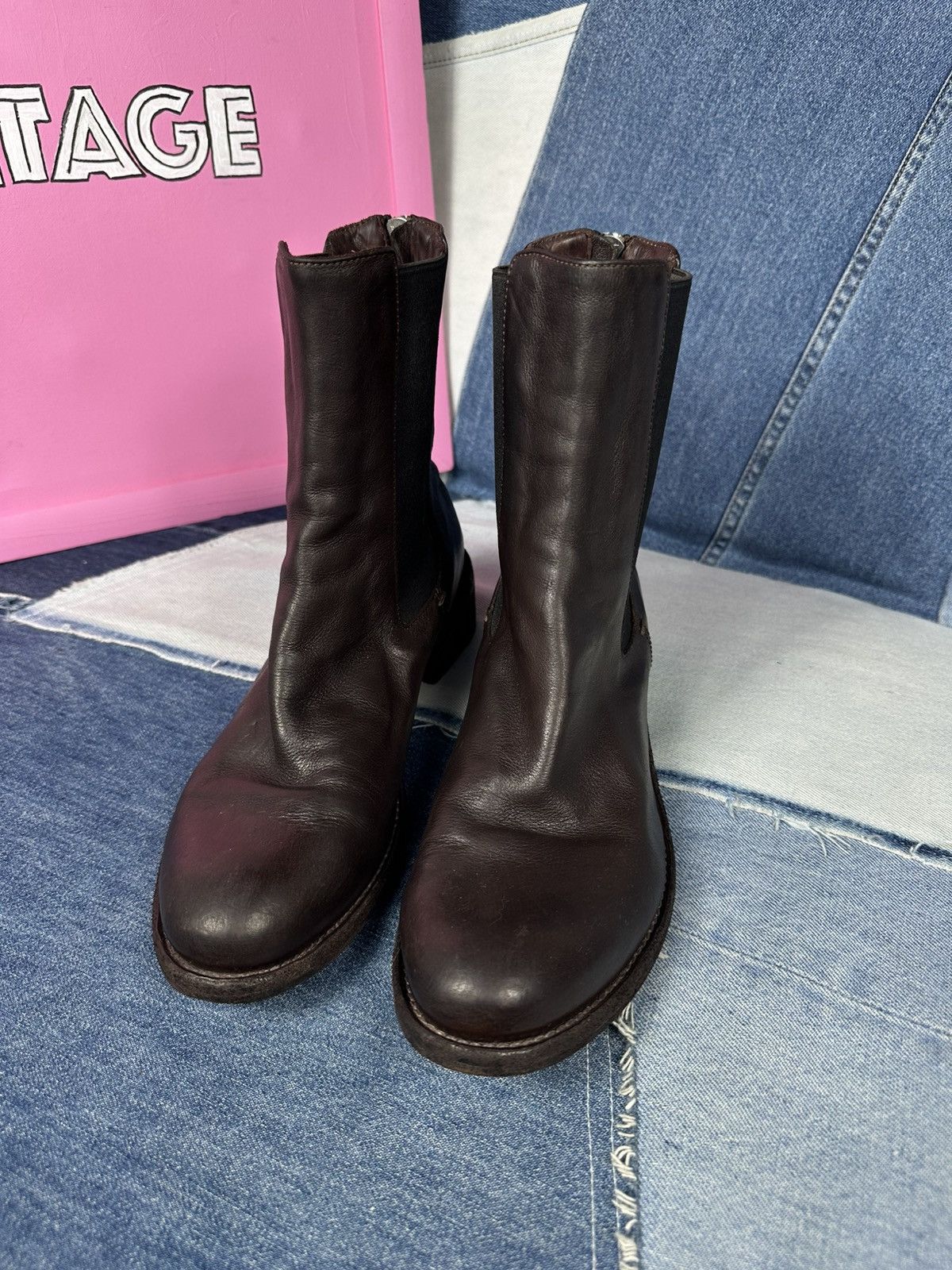 Officine Creative Officine Creative Chelsea Ankle Boots Brown Leather Zip Size US 7 / IT 37 - 7 Thumbnail