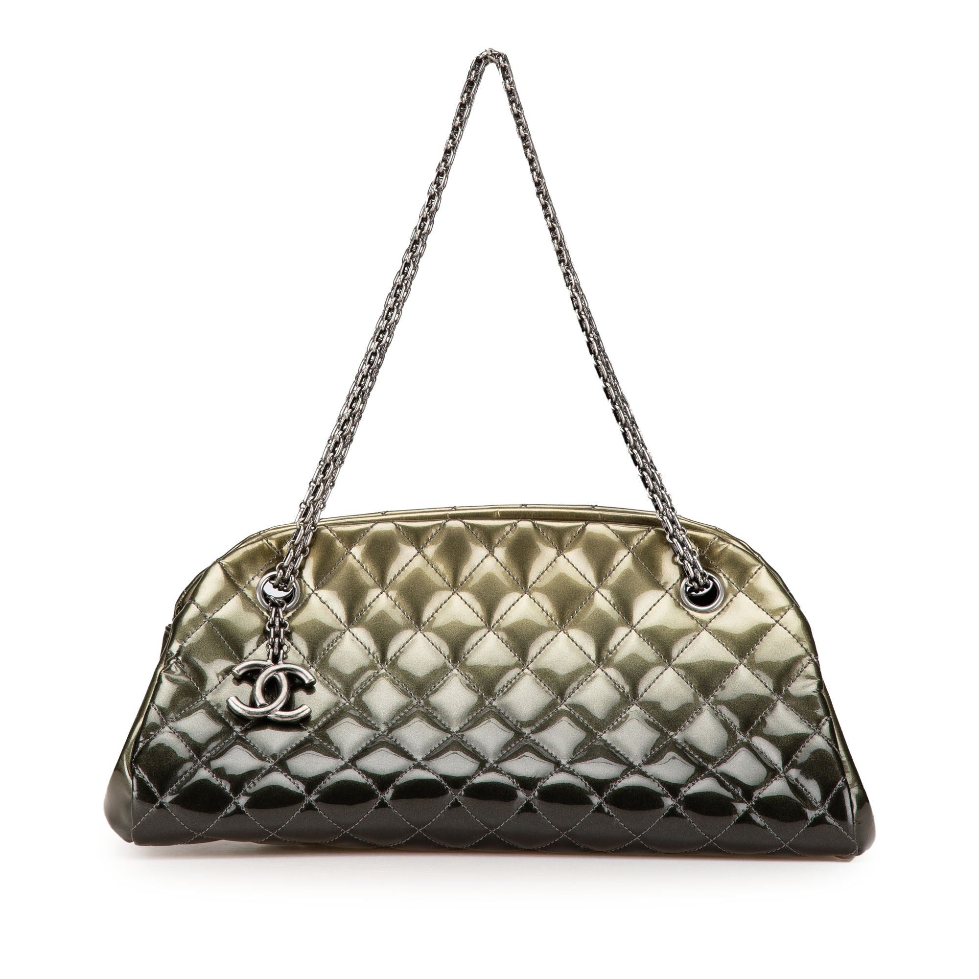 Chanel Chanel Medium Patent Ombre Just Mademoiselle Shoulder Bag Green Size ONE SIZE - 1 Thumbnail
