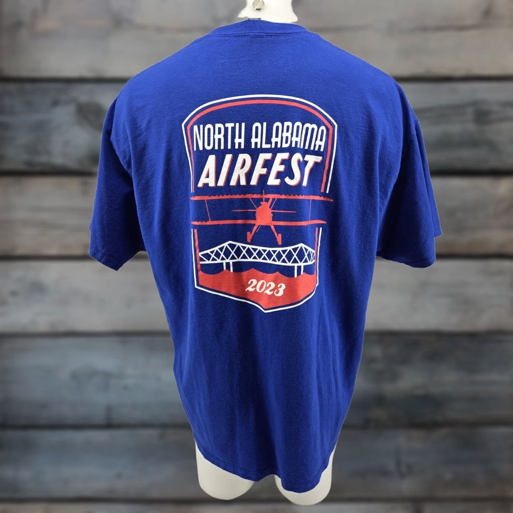 Gildan North Alabama Airfest 2023 Shirt Men's 2XL Blue Size US XXL / EU 58 / 5 - 1 Thumbnail