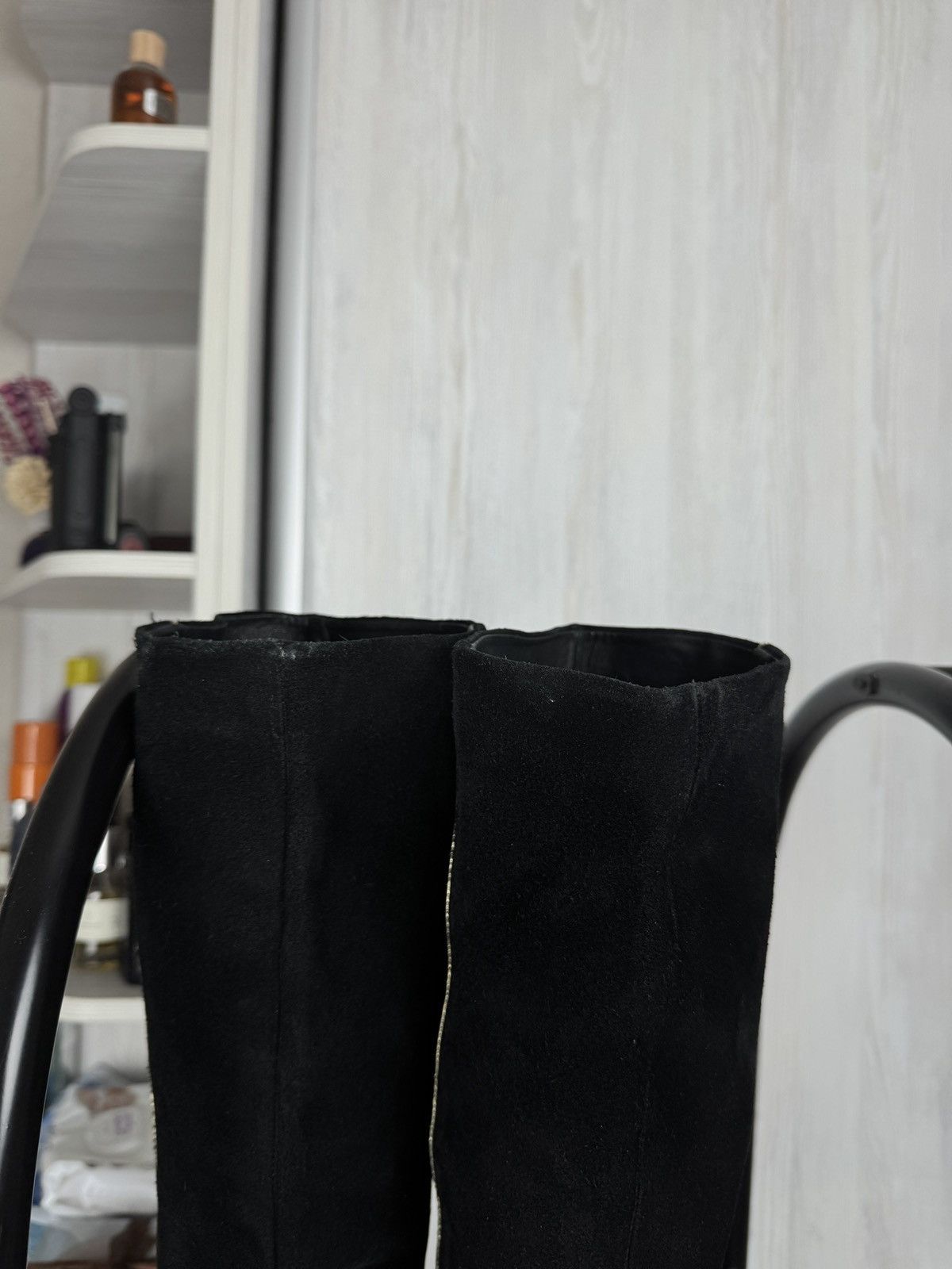 Chanel Chanel Archive Suede 90s 00s CC Logo Zipper Knee-High Boots Size US 8 / IT 38 - 16 Thumbnail