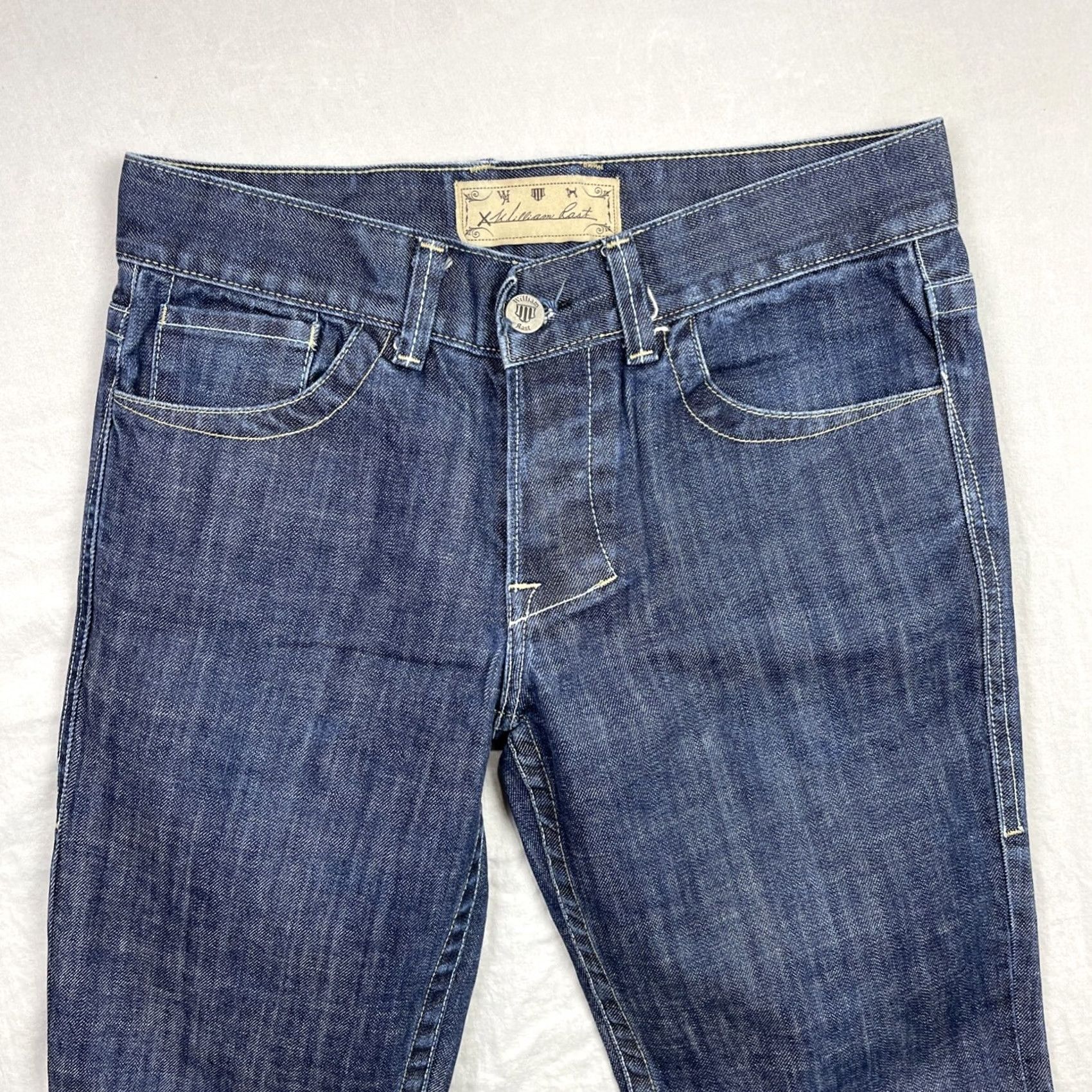 Denime William Rast Jeans Mens 32x31 Denim Pants Rob Straight Leg 5-Pocket USA Made Blue Cotton Blend Denim Shirt? Size US 32 / EU 48 - 2 Thumbnail
