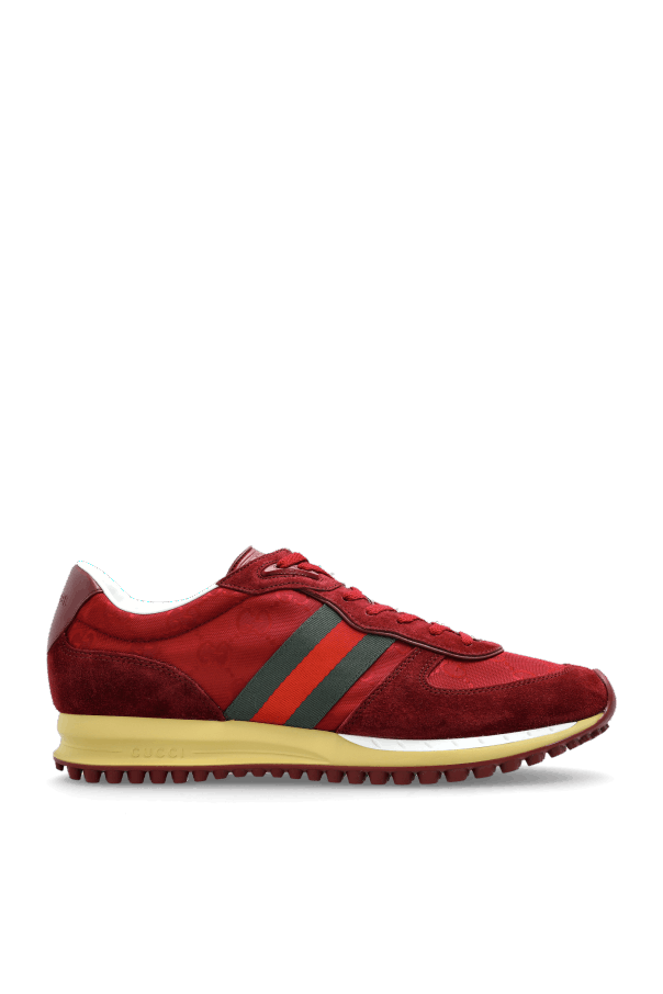 Gucci o1mt1gz0226 Men's Gucci Re-Motion Sneakers in Burgundy Size US 12.5 / EU 45-46 - 1 Thumbnail