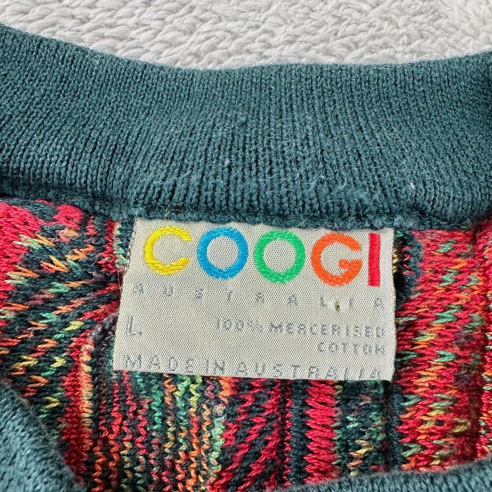 Coogi Coogi Australia Knit Vintage Red / Green Sweater Men's Size Size US L / EU 52-54 / 3 - 5 Thumbnail