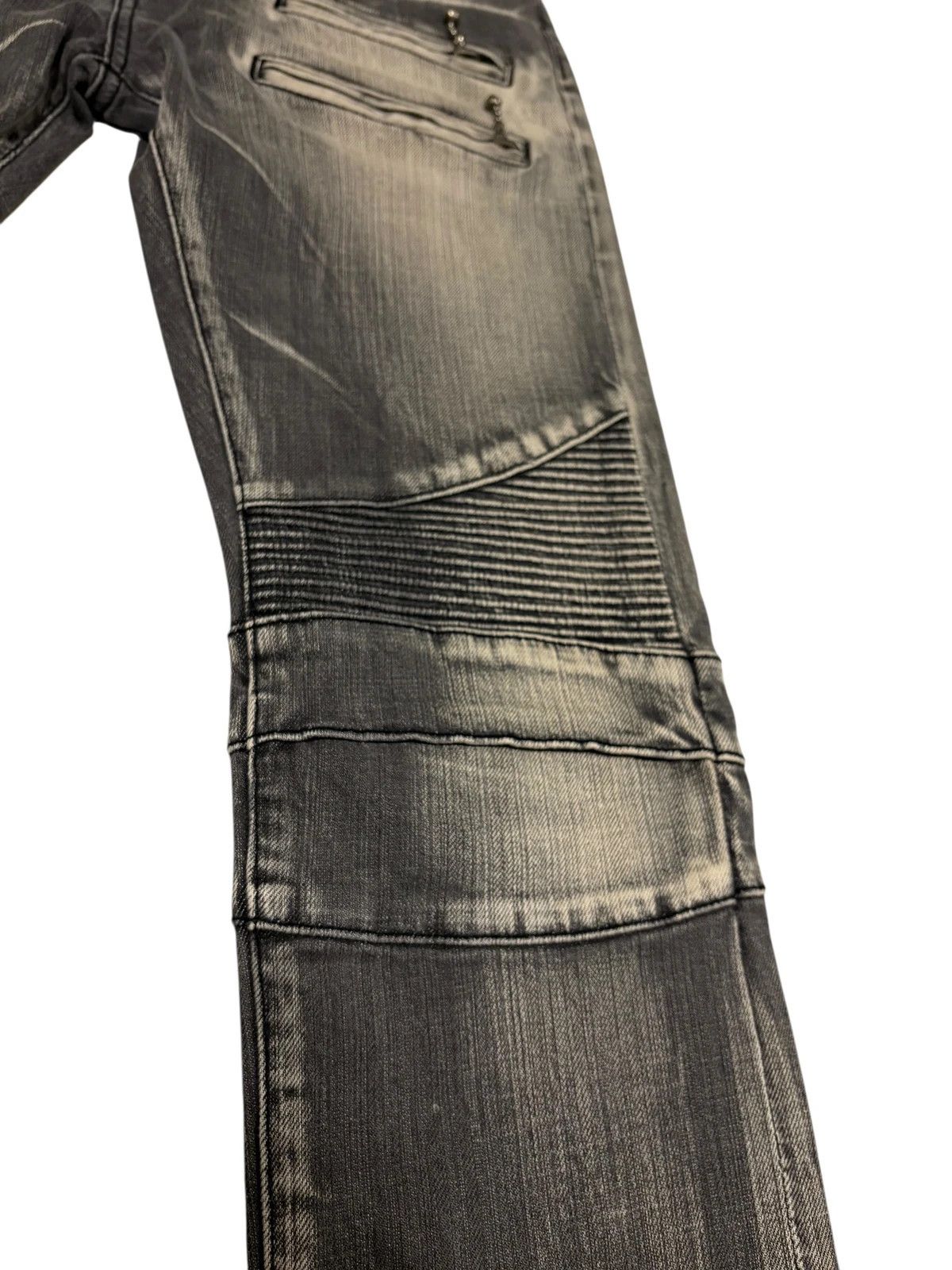 BUFFALO BOBS Buffalo Bobs grey detailed biker denim jeans Size US 29 - 7 Thumbnail