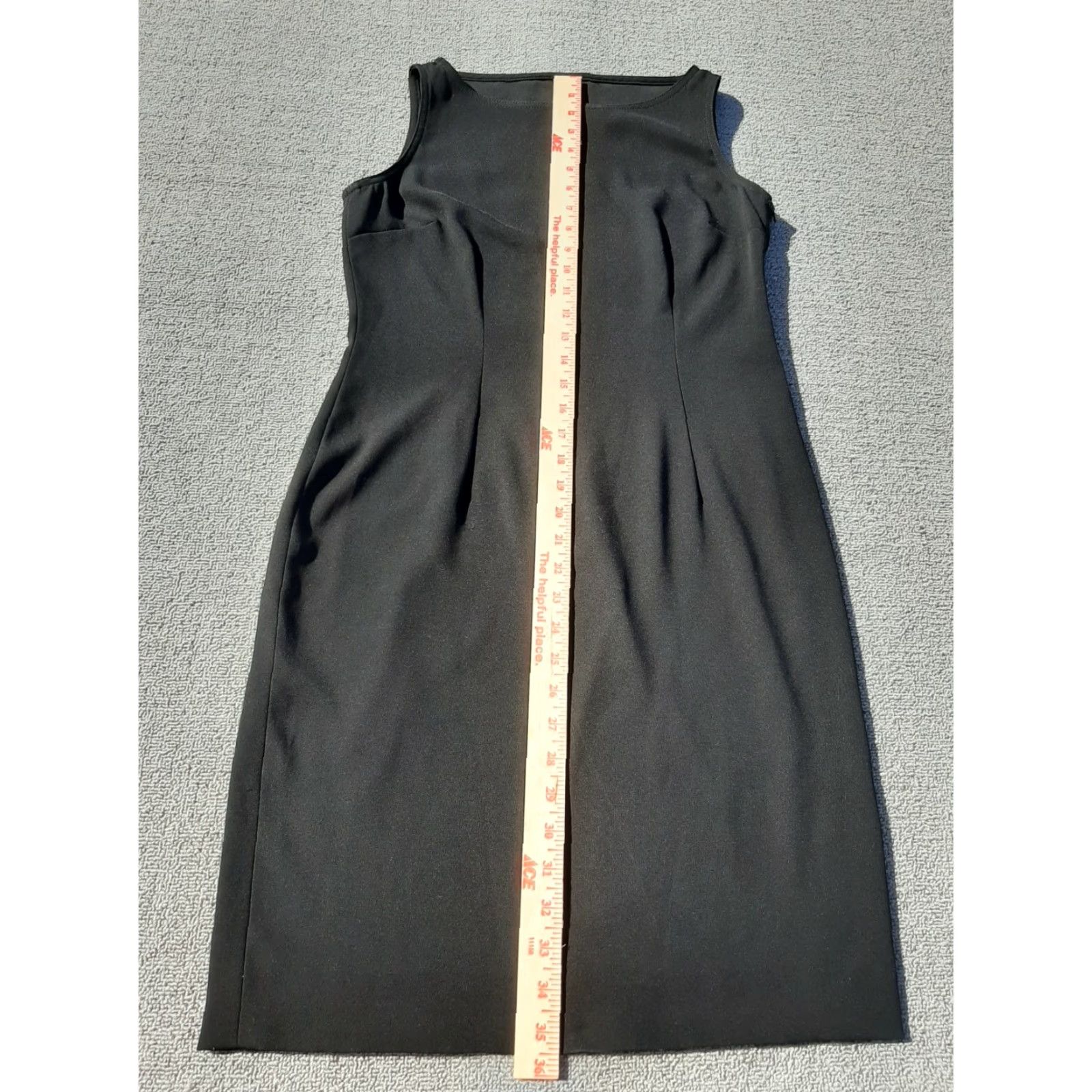 Vintage Doncaster Women’s Size 6 P Black Sleeveless Dress Pencil Dress Stretch Zip Knee Length Petite Womens Size M / US 6-8 / IT 42-44 - 3 Thumbnail