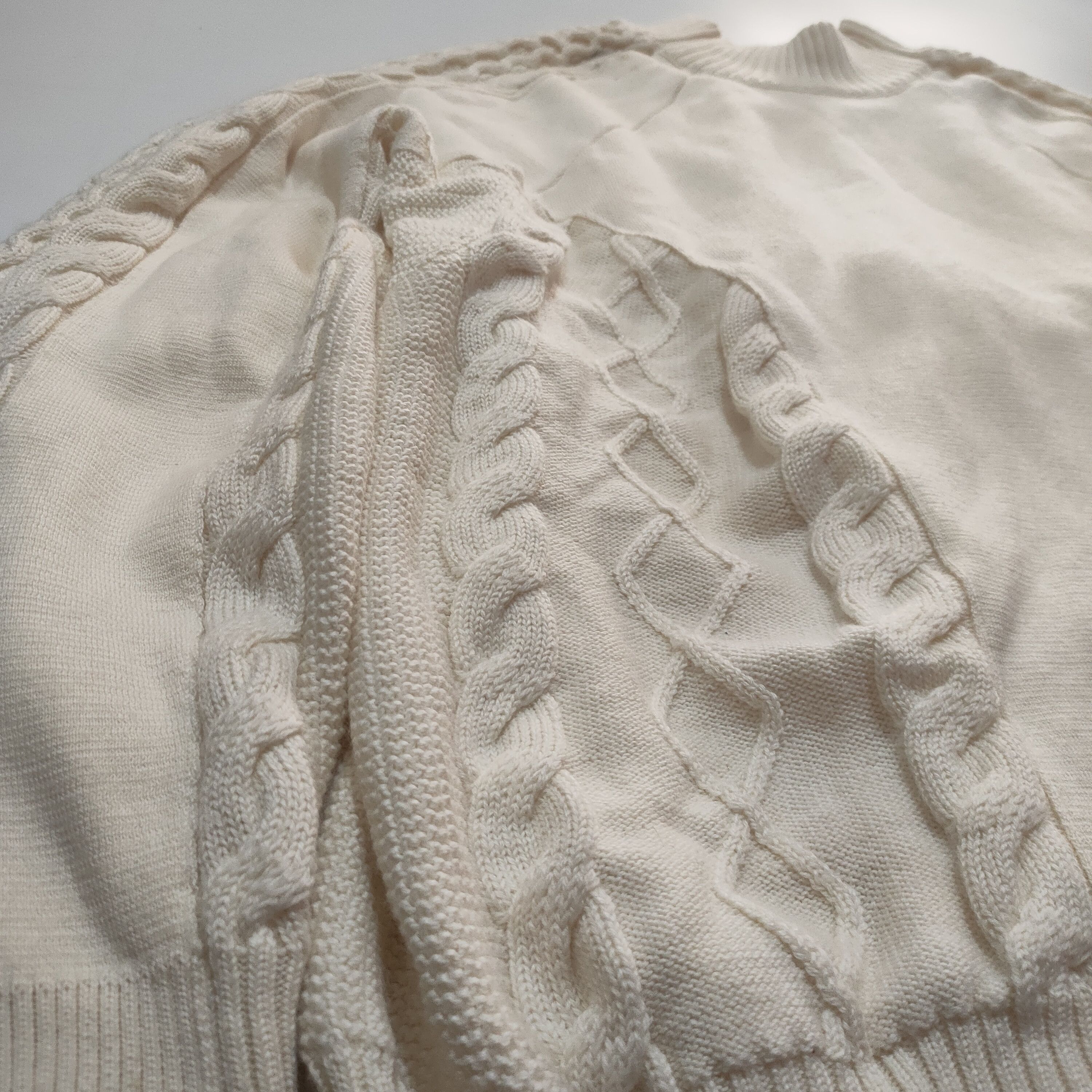 Y/Project NEW Y/PROJECT Oversized Wool Blend Sweater in Cream Size US M / EU 48-50 / 2 - 10 Thumbnail