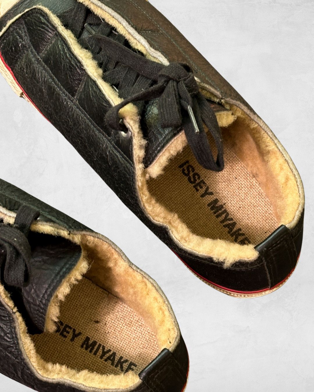 Issey Miyake FW98 Shearling Lined Leather Trainers Size US 7.5 / EU 40-41 - 6 Thumbnail