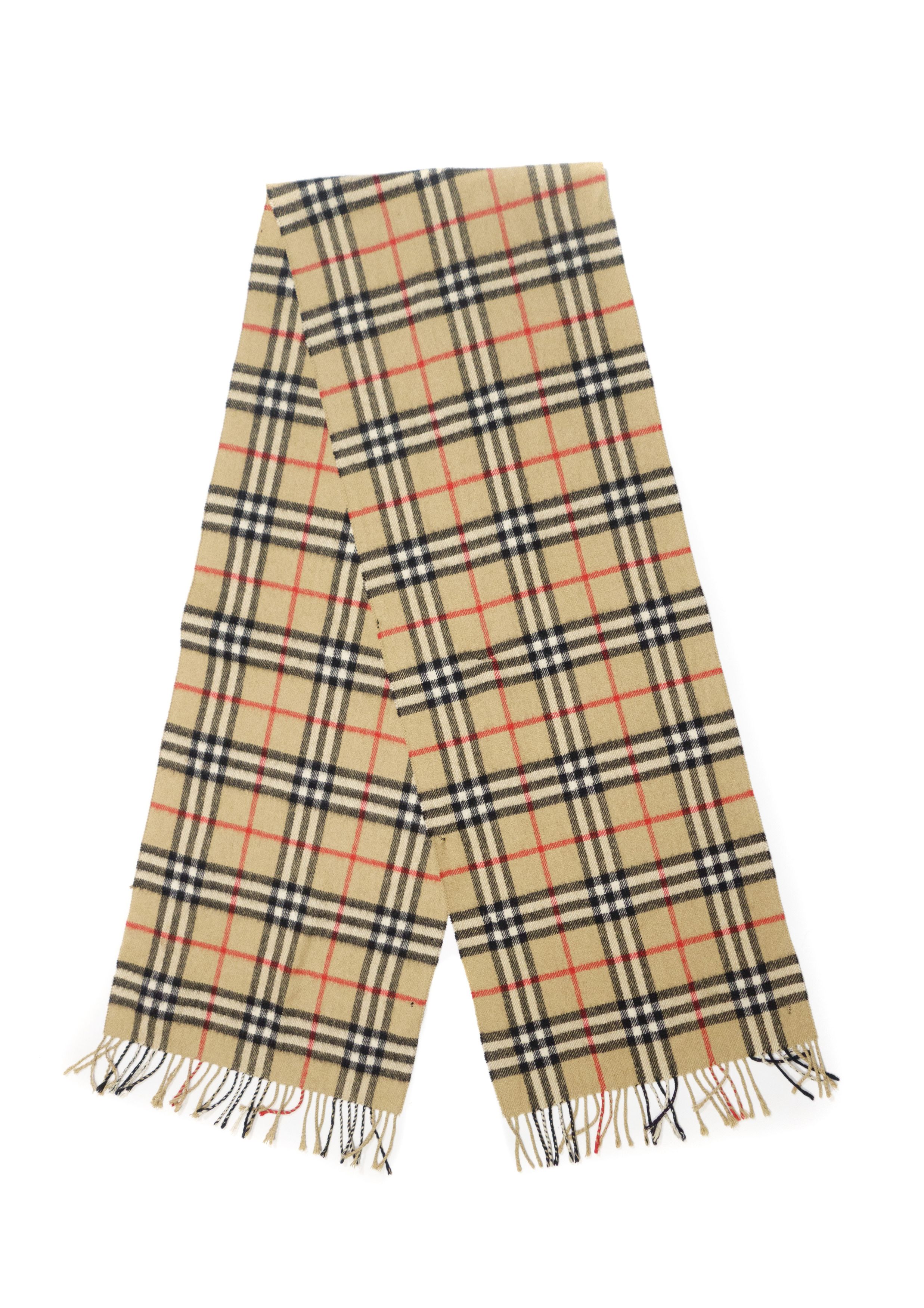 Burberry Burberrys 90s Nova Check Plaid Cashmere Scarf Size ONE SIZE - 3 Thumbnail