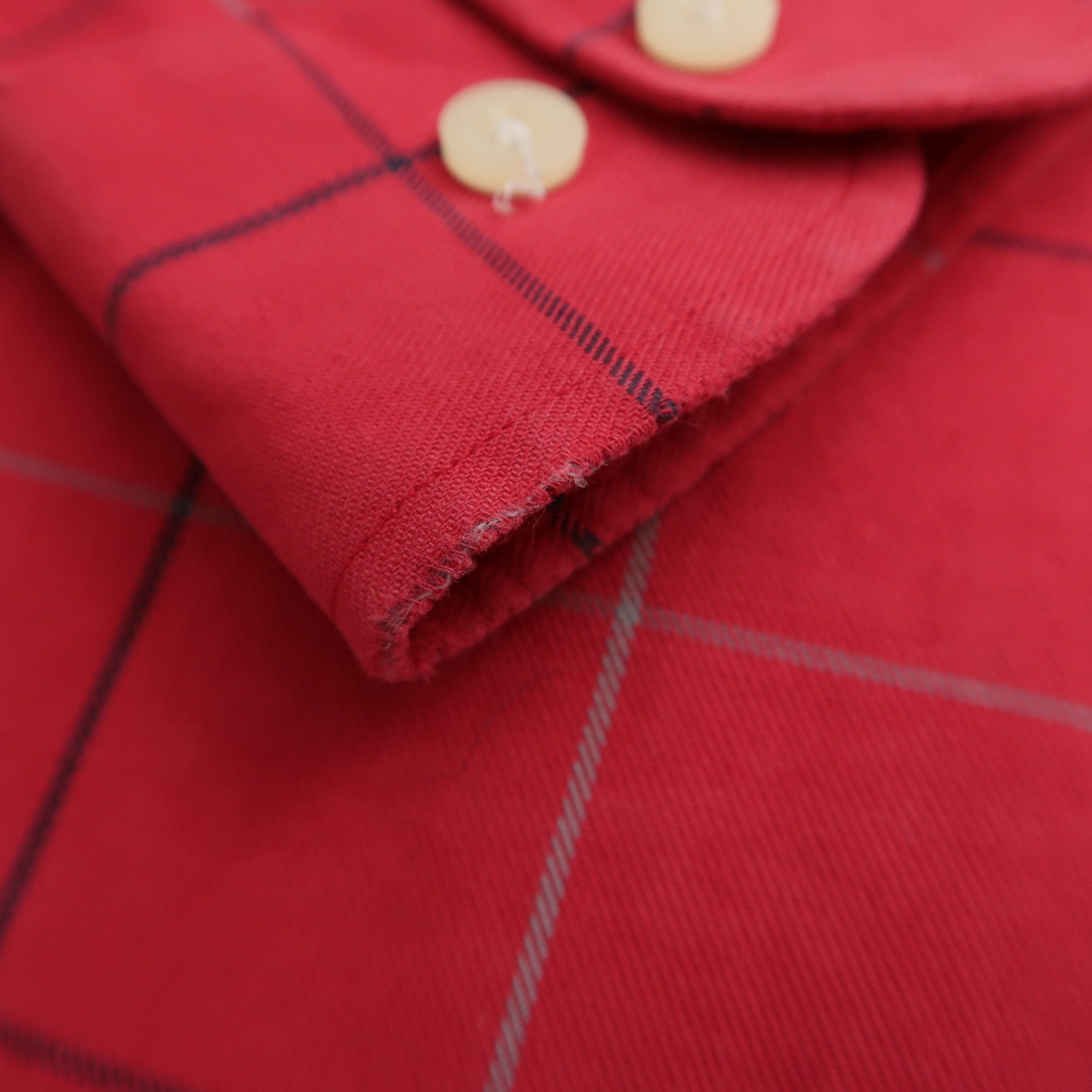 Burberry Vintage 90s Burberry Nova Check Old Red Shirt Size US L / EU 52-54 / 3 - 13 Thumbnail
