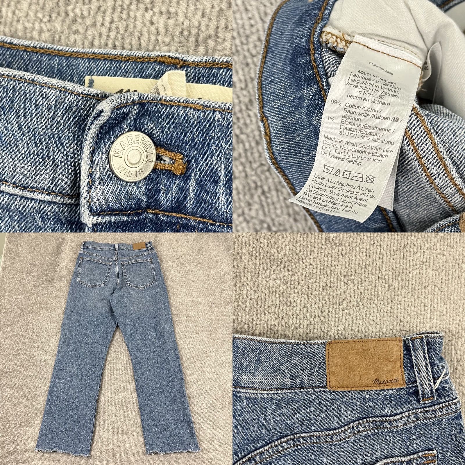Madewell Madewell 90s High Rise Straight Jeans Women 28T Tall Blue Denim Size 28" / US 6 / IT 42 - 8 Thumbnail