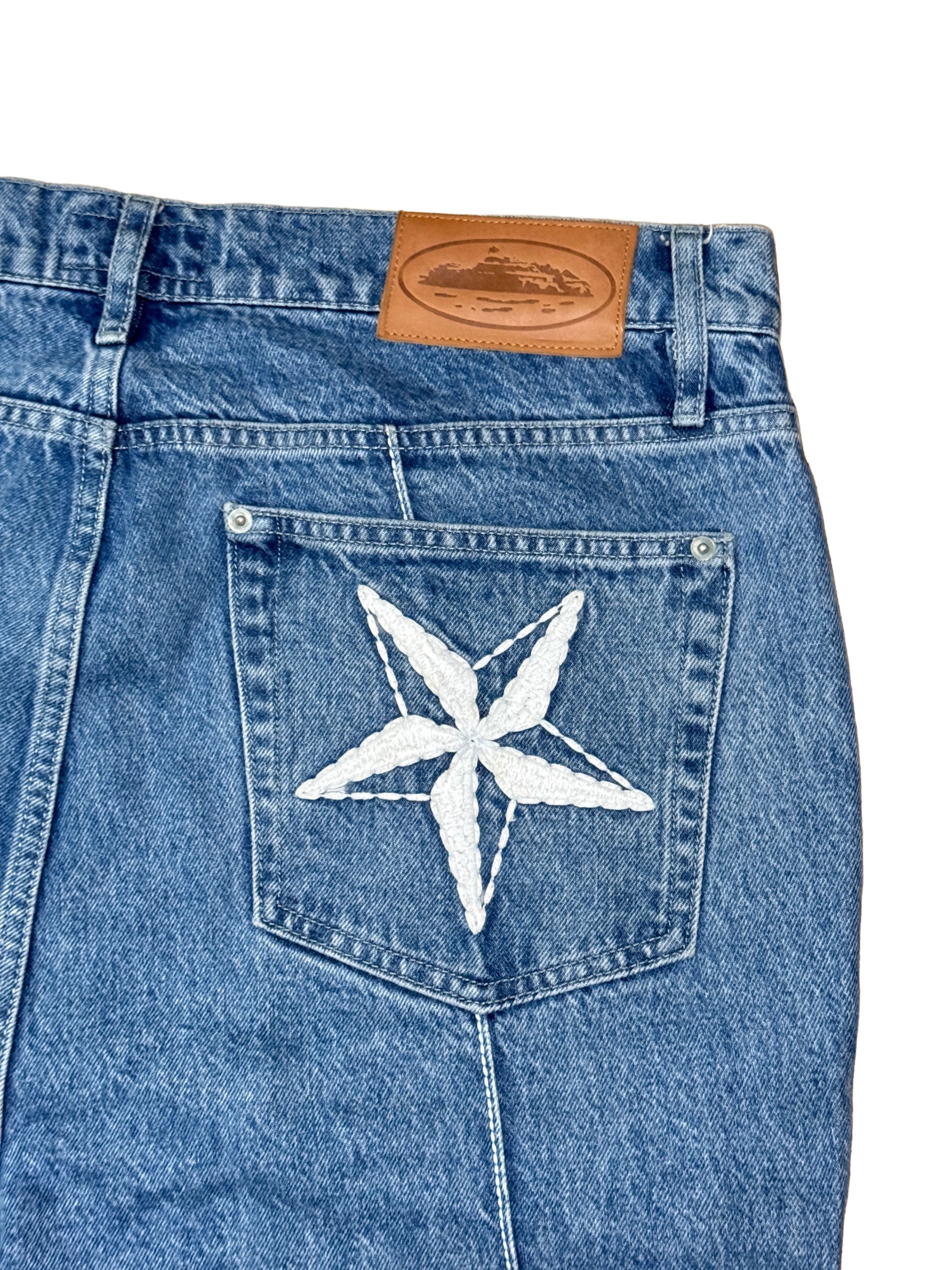 Corteiz Corteiz C-Star Denim Jeans "Washed Blue" XL Size US 38 / EU 54 - 11 Thumbnail