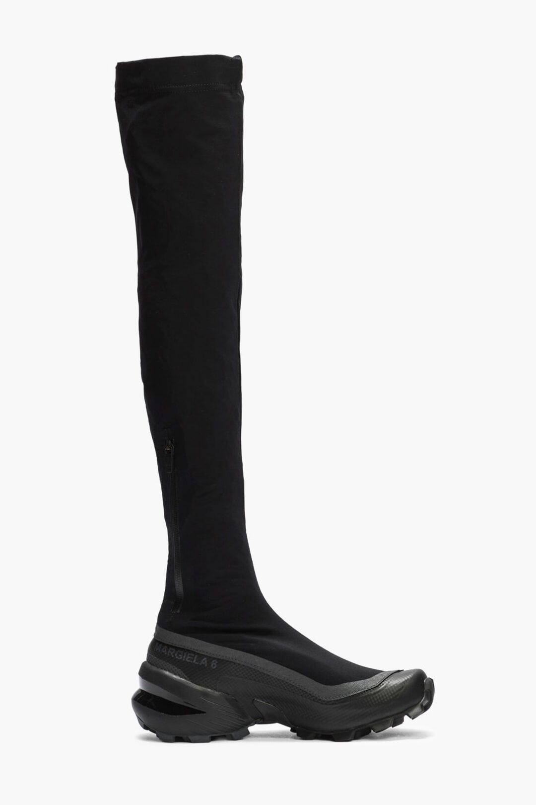 og1mm0625 Studded Sole Crosswader Sock Boots in Black