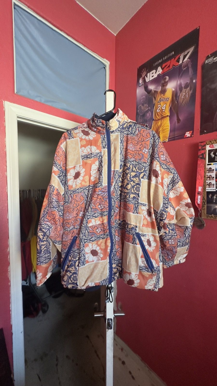 Vintage Floral pattern zip up Size US XXL / EU 58 / 5 - 1 Thumbnail