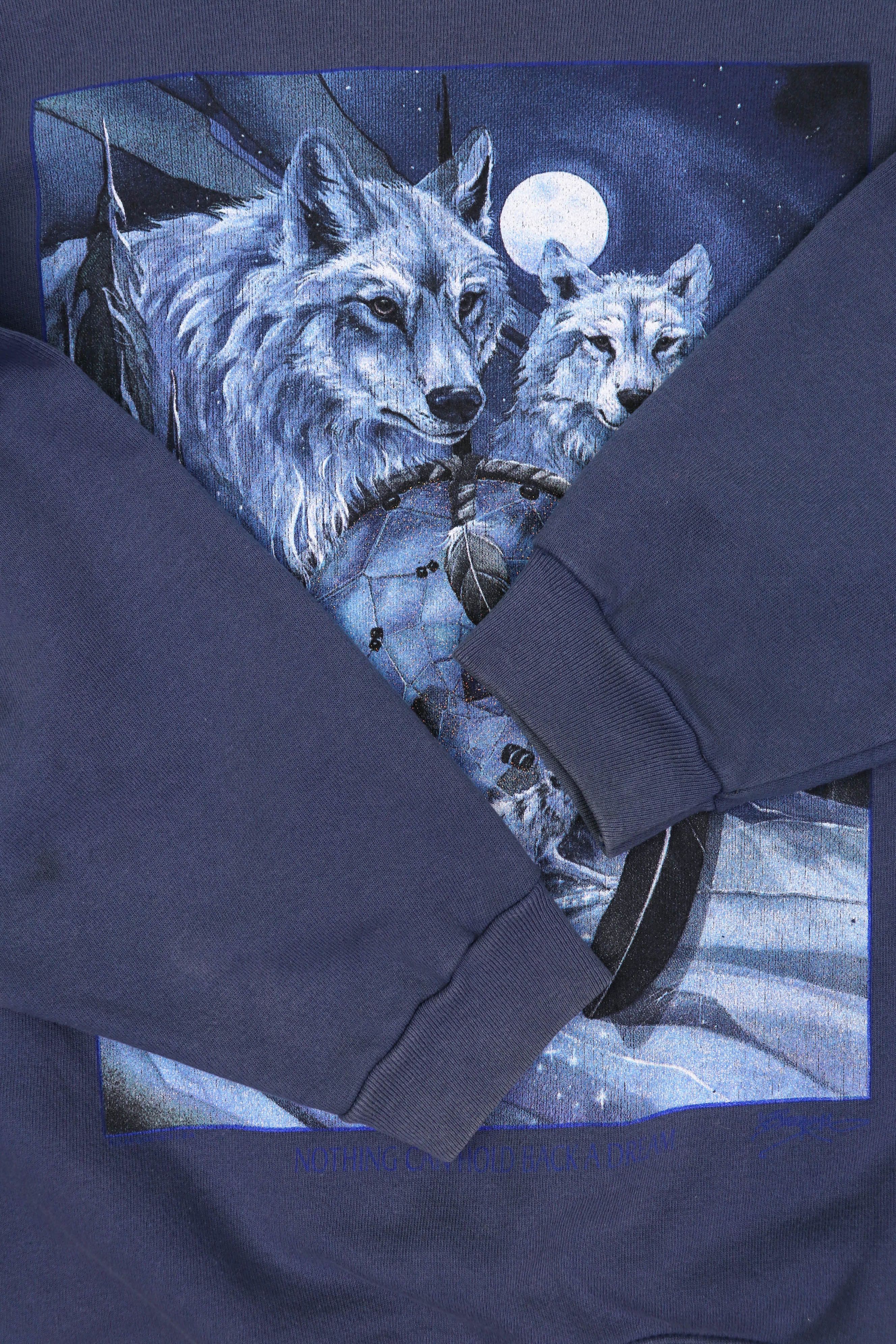 Vintage Vintage 90s Wolfs Graphics Sun Faded Crewneck Sweatshirt Size L / US 10 / IT 46 - 10 Thumbnail
