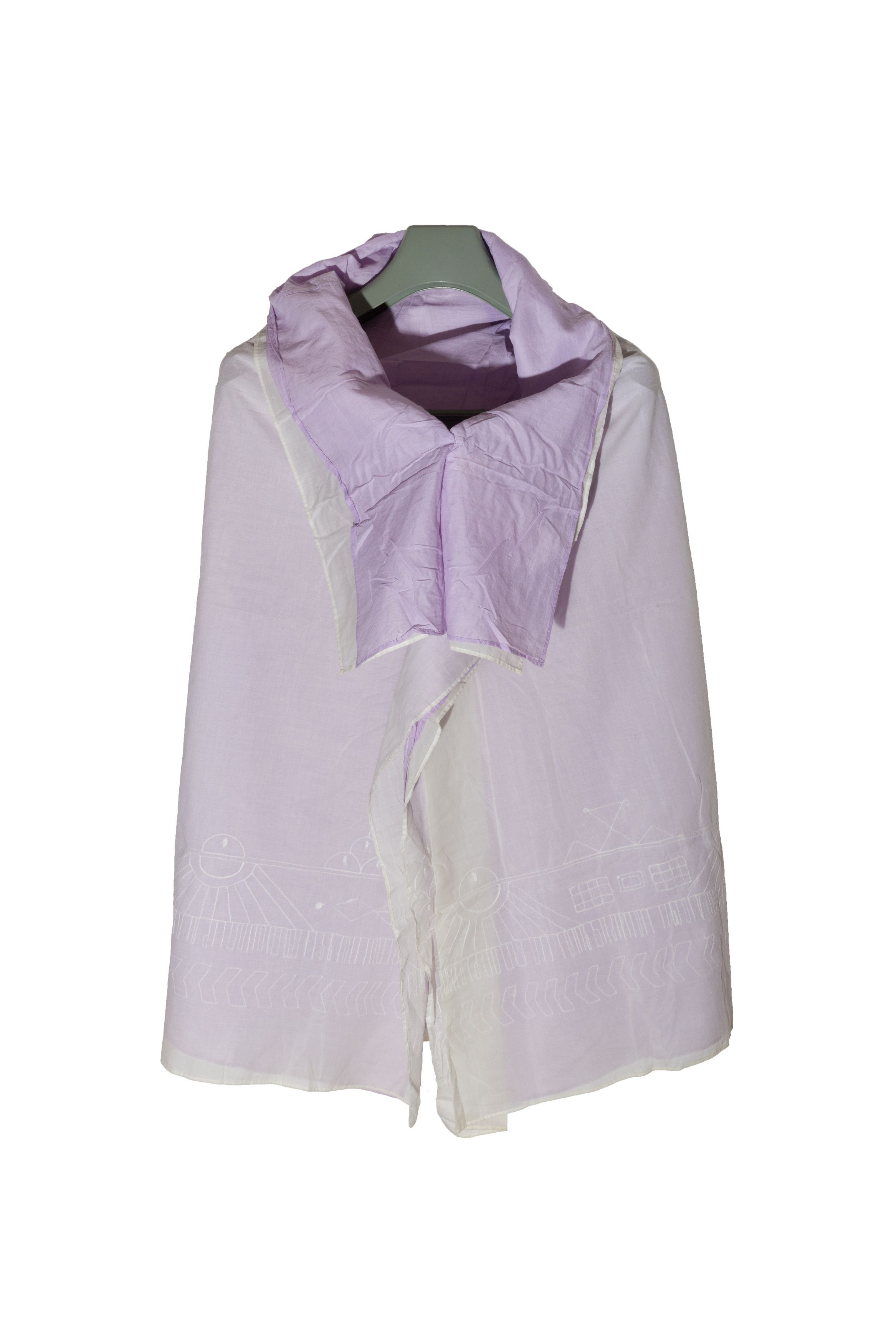 Issey Miyake EMBROIDERED LAYERED PANEL SHAWL CAPE Size M / US 6-8 / IT 42-44 - 1 Thumbnail