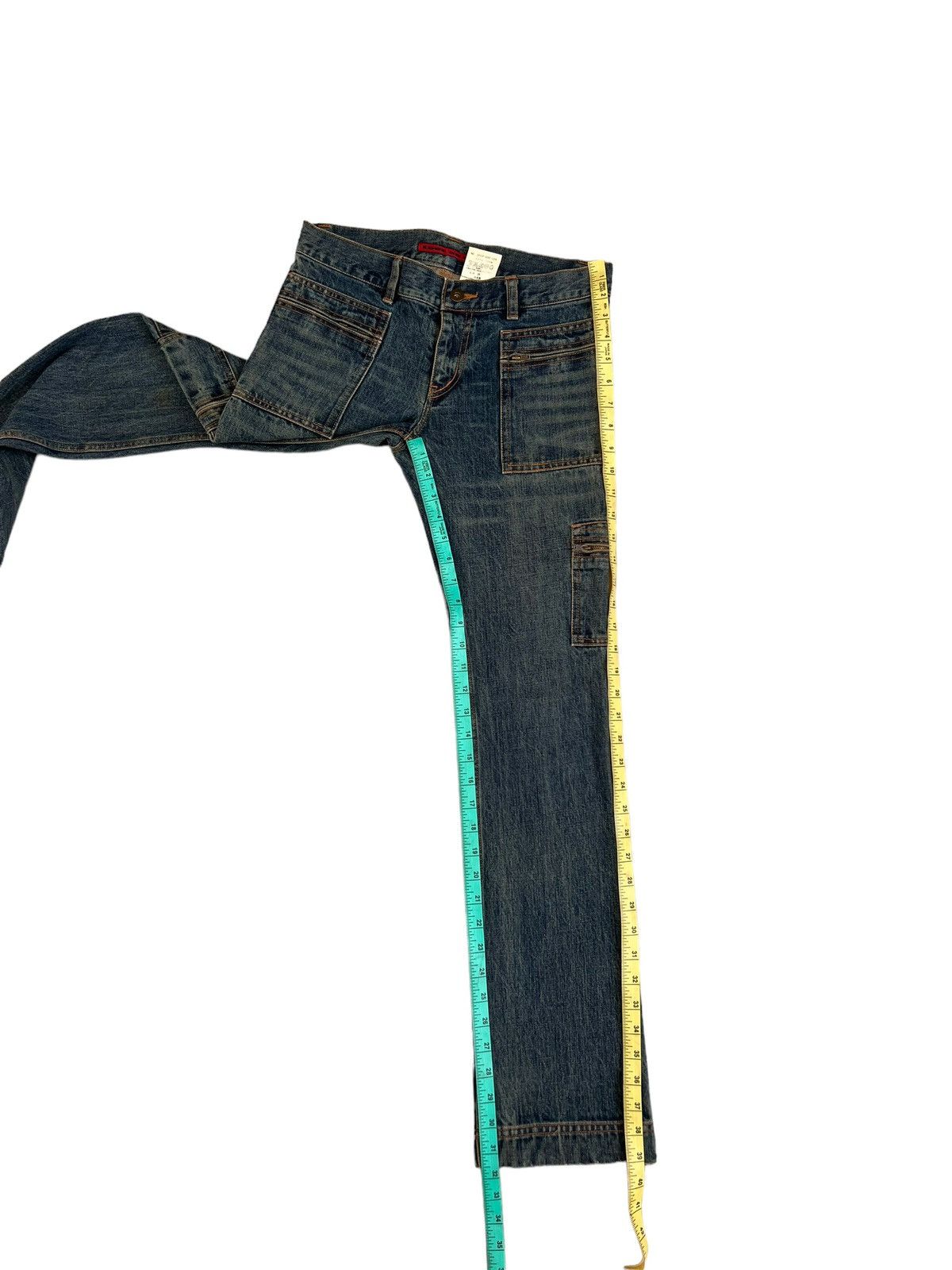 Vintage EDGE ON ALL Japan 6 Zipper Pockets Denim Slim Flare Jeans Size US 29 - 5 Thumbnail