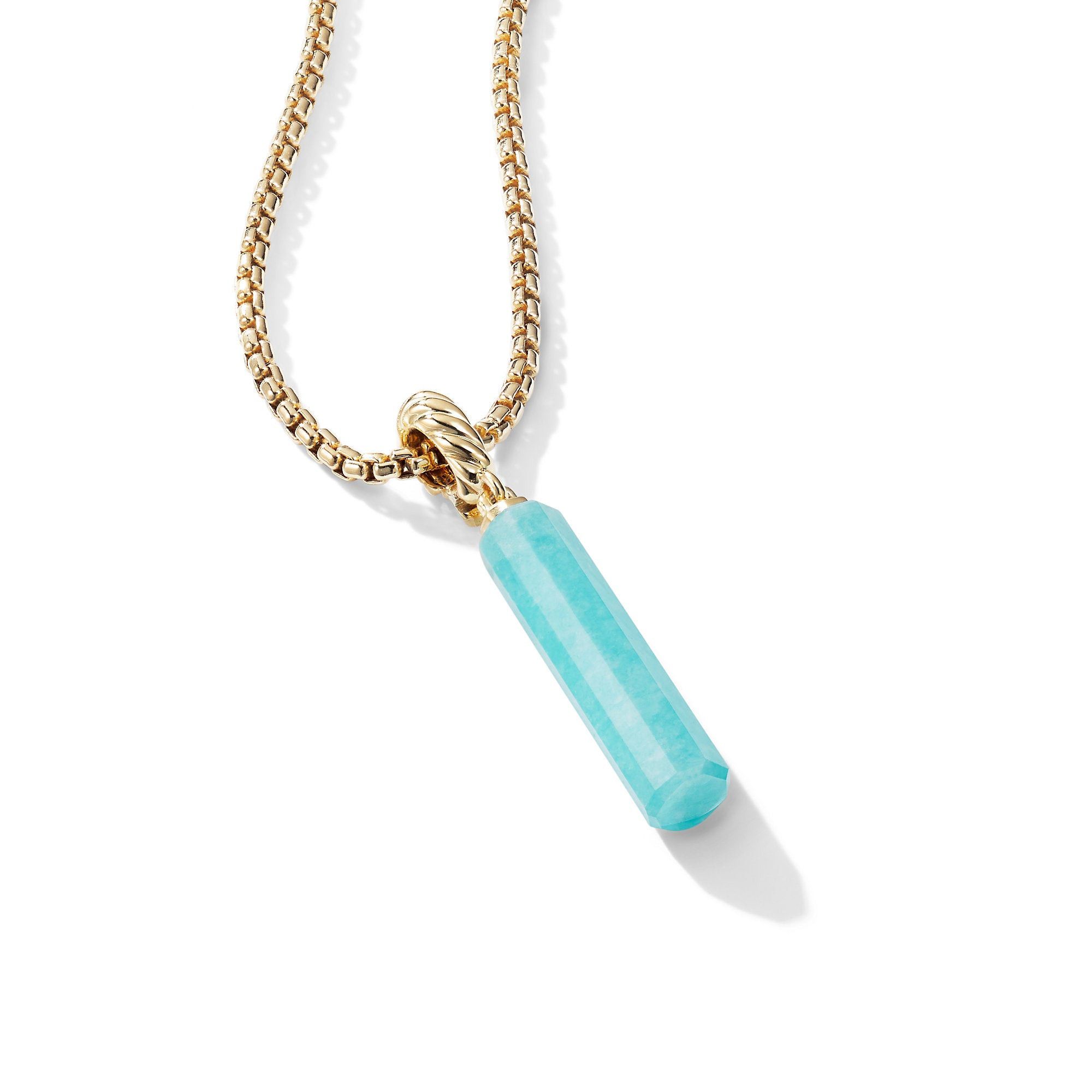David Yurman o1w1db10325 Barrel Amulet with Lapis Yellow Gold Size ONE SIZE - 1 Thumbnail