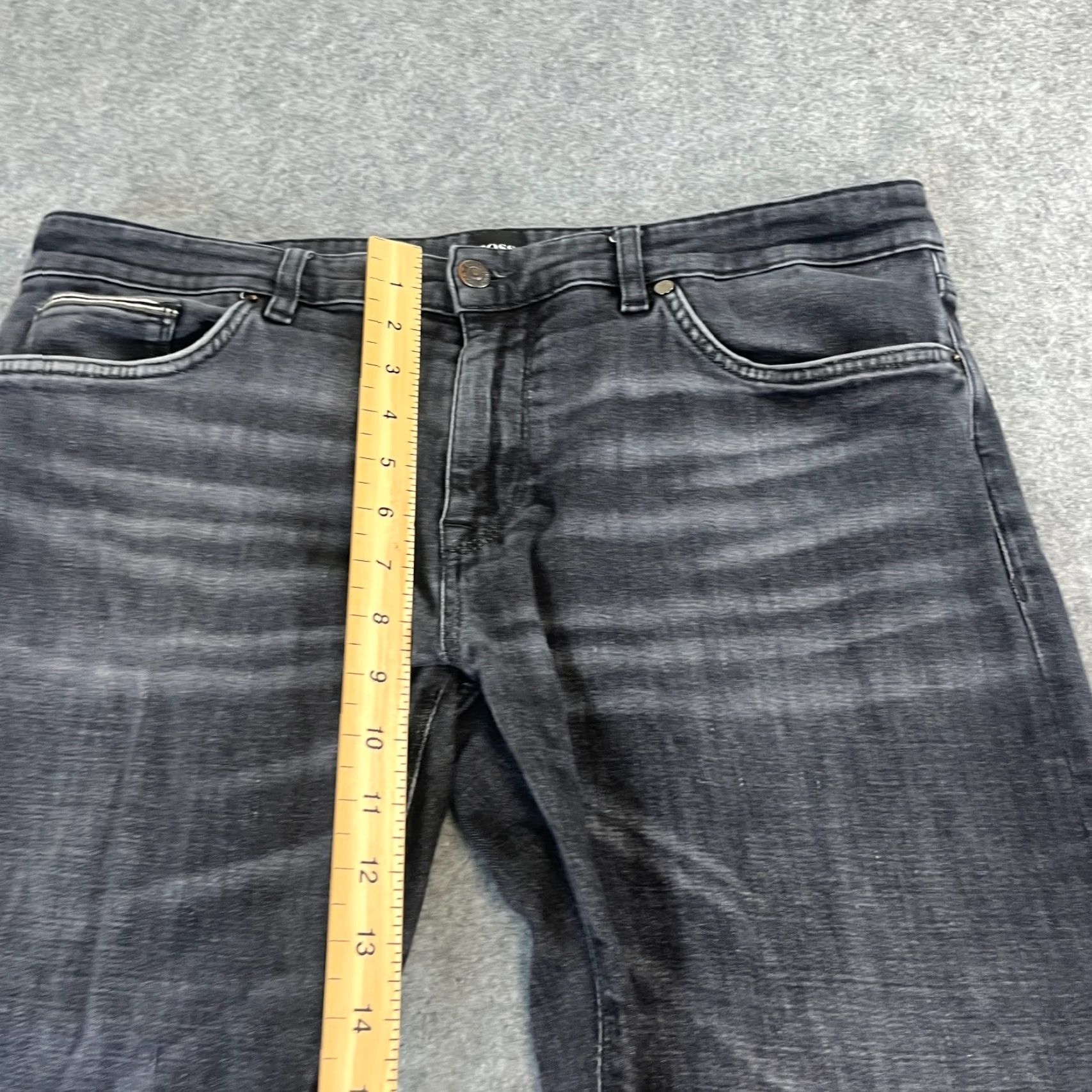 Hugo Boss HUGO BOSS Jeans Tapered Main 3 36 Regular 32 Dark Grey Denim Elastic 5-Pocket Mens Midwest Vintage No Pattern Machine Washable Shoes? Size US 36 / EU 52 - 5 Thumbnail