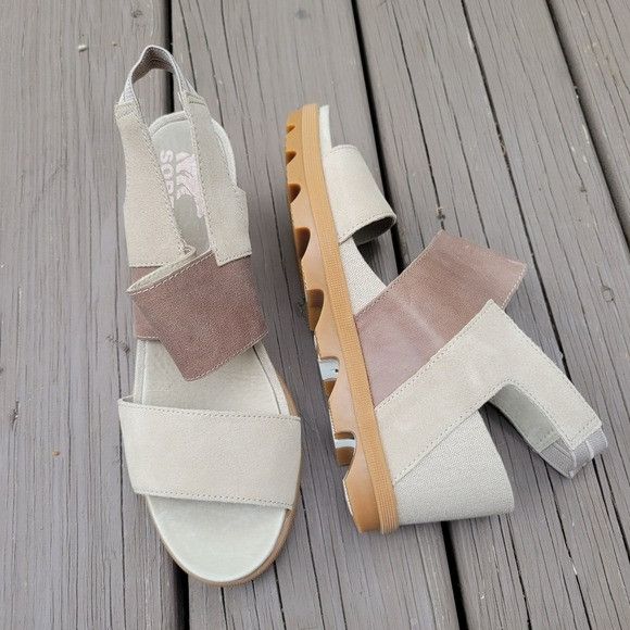 SOREL Sorel Joanie II Slingback Tan Brown Leather Wedge Platform C Size US 9.5 / IT 39.5 - 1 Thumbnail