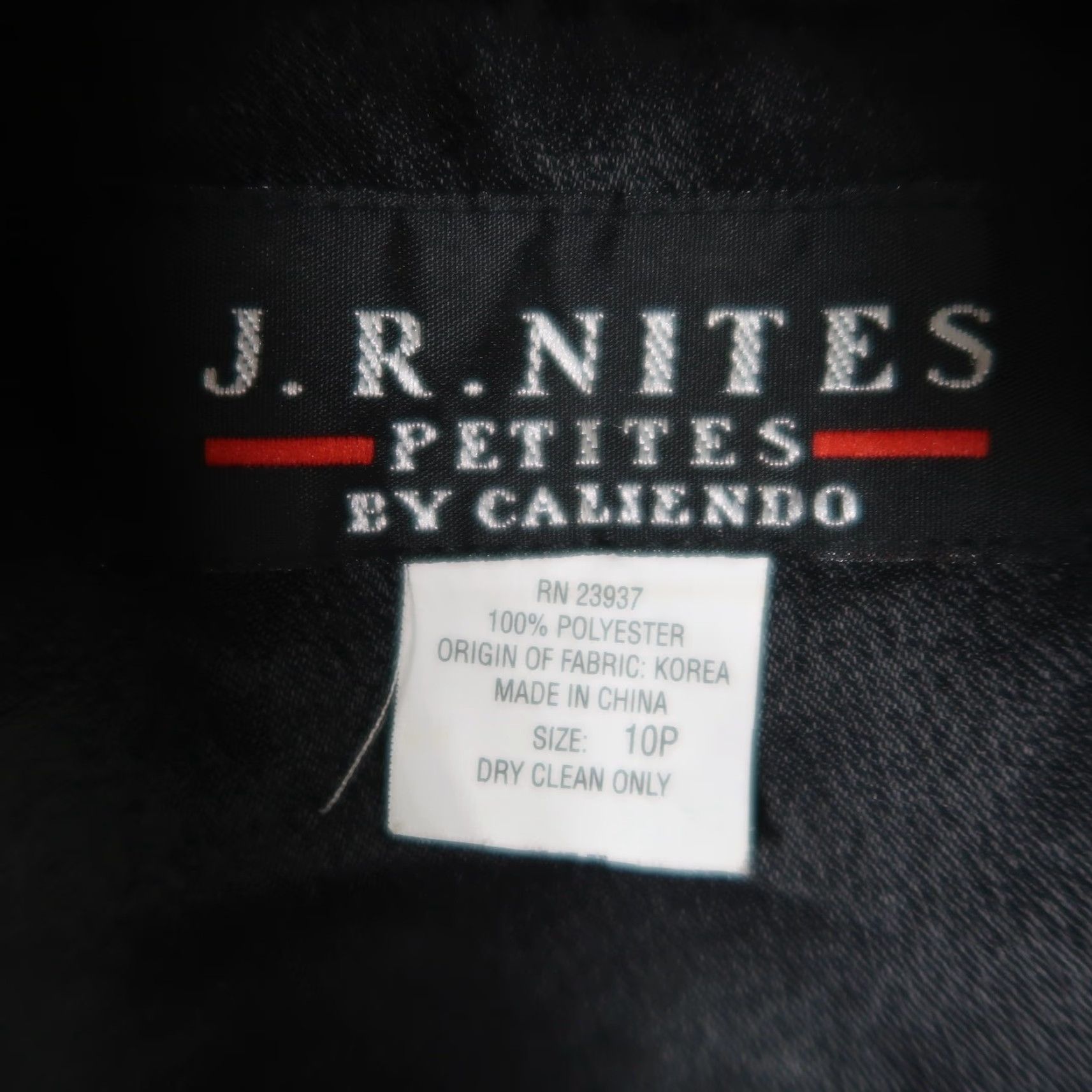Vintage VINTAGE J.R. Nites Black Sheer Sleeve Jumpsuit 10P Women Petites One-Piece 90s 80s Formal Party/Cocktail Womens Size 32" / US 10 / IT 46 - 5 Thumbnail