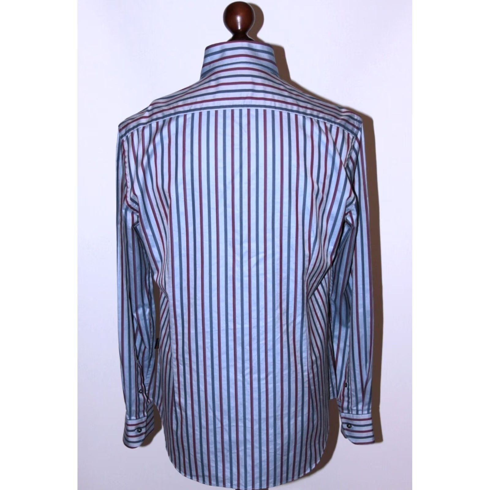 Corneliani Corneliani Mens Formal Shirt Dress Shirt 41 16 Multicoloured Long Sleeves Cotton Regular Size 41 16 Mens Size 42R - 5 Thumbnail