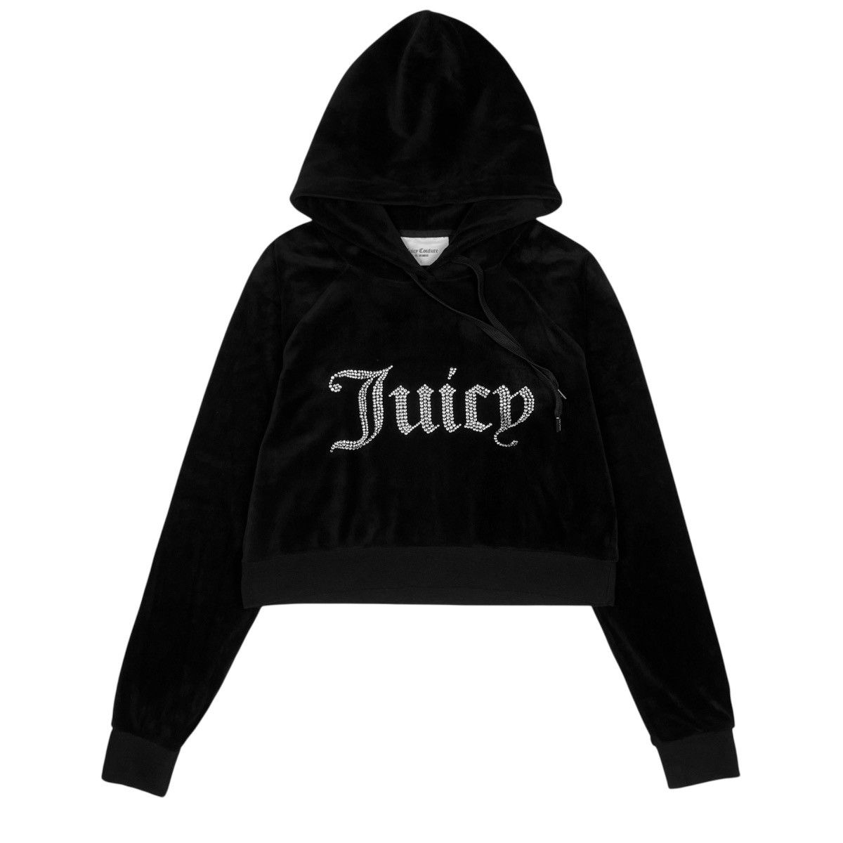 Juicy Couture Juicy Couture Velvet Diamante Cropped Hoodie Size L / US 10 / IT 46 - 2 Thumbnail