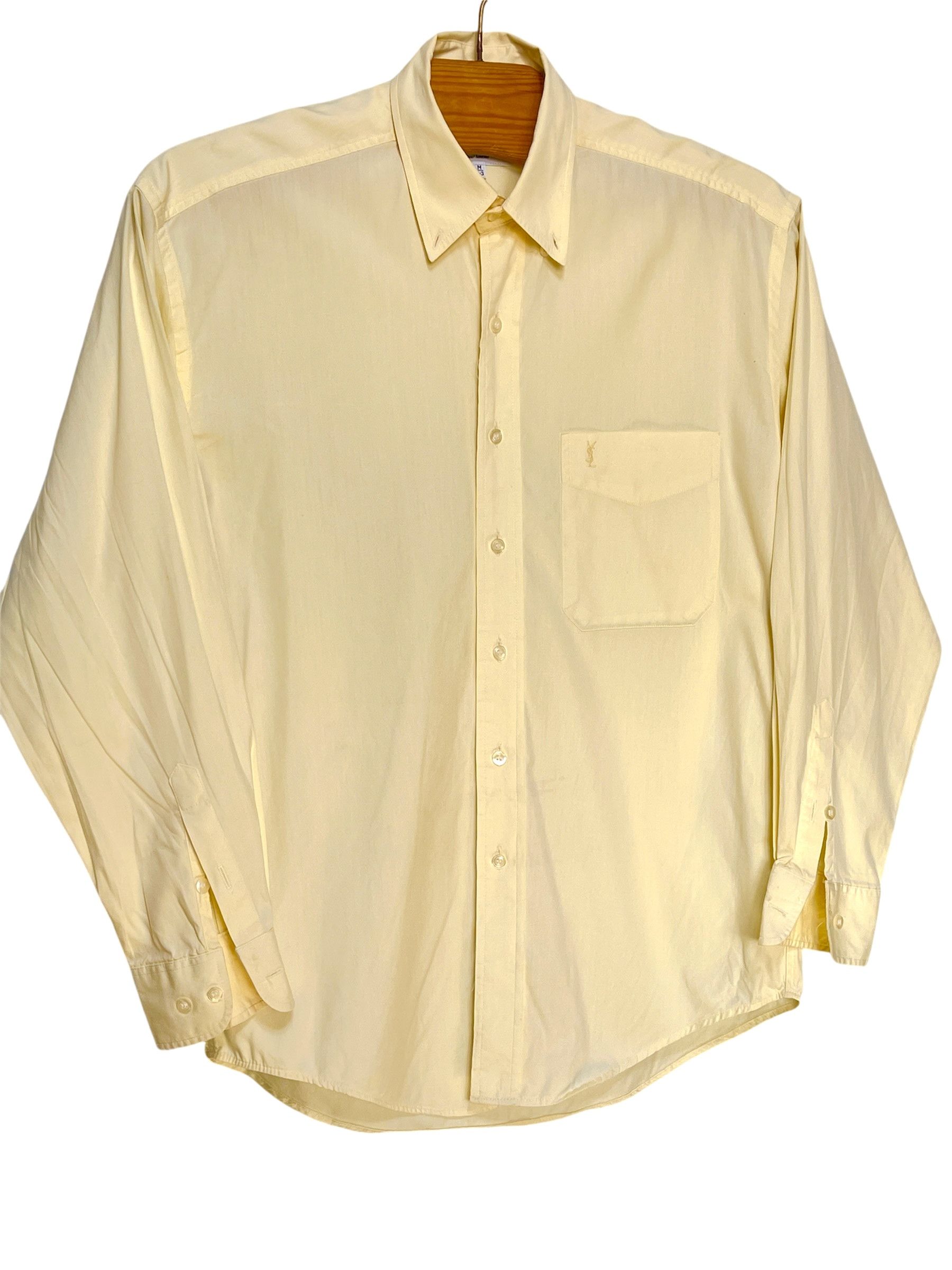 Yves Saint Laurent 🔥 YSL Yves Saint Laurent shirt size M yellow cotton Size US M / EU 48-50 / 2 - 3 Thumbnail